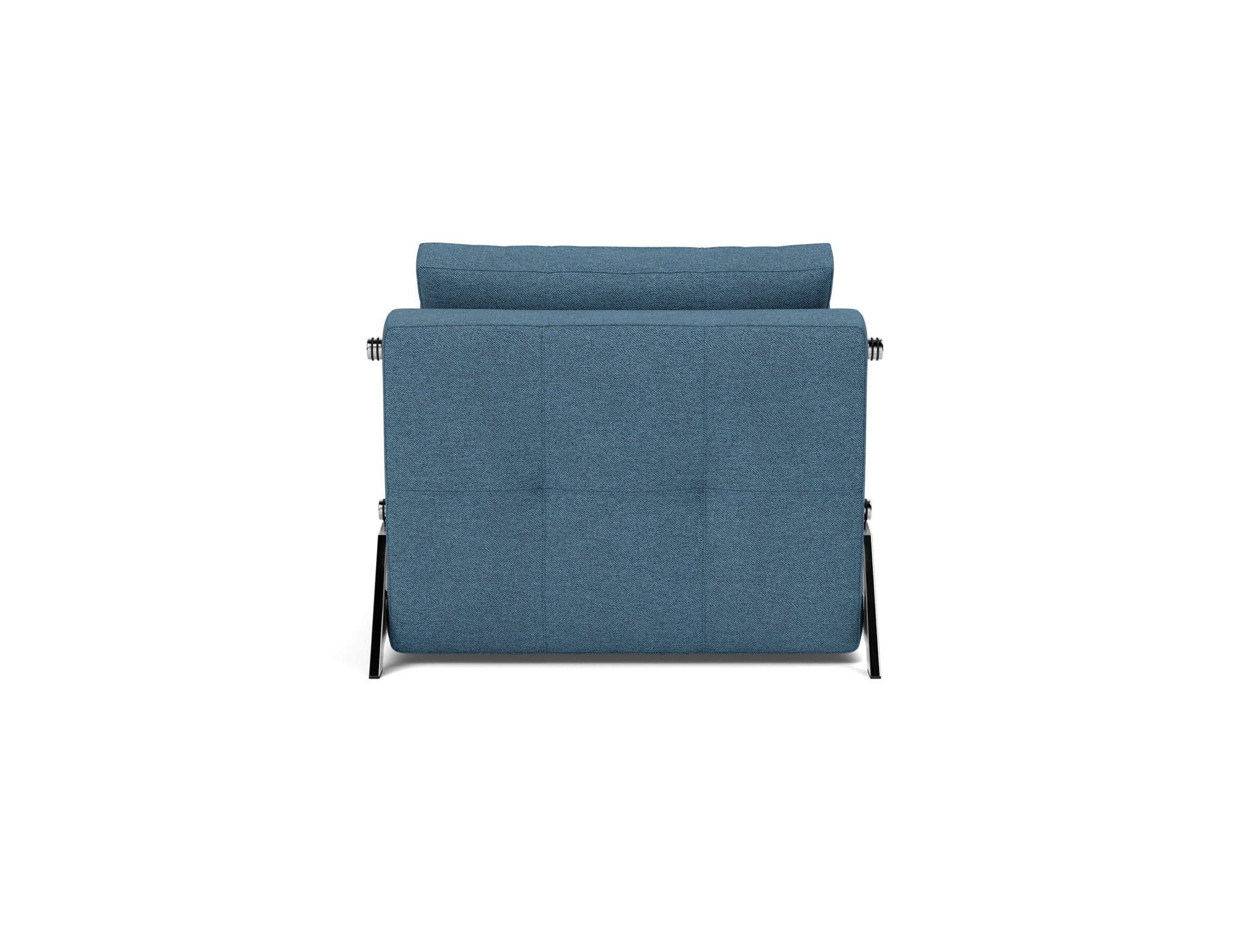 Schlafsessel Cubed 90 Strukturierter Stoff Weda 302-Weda-Blue Beine Chrom