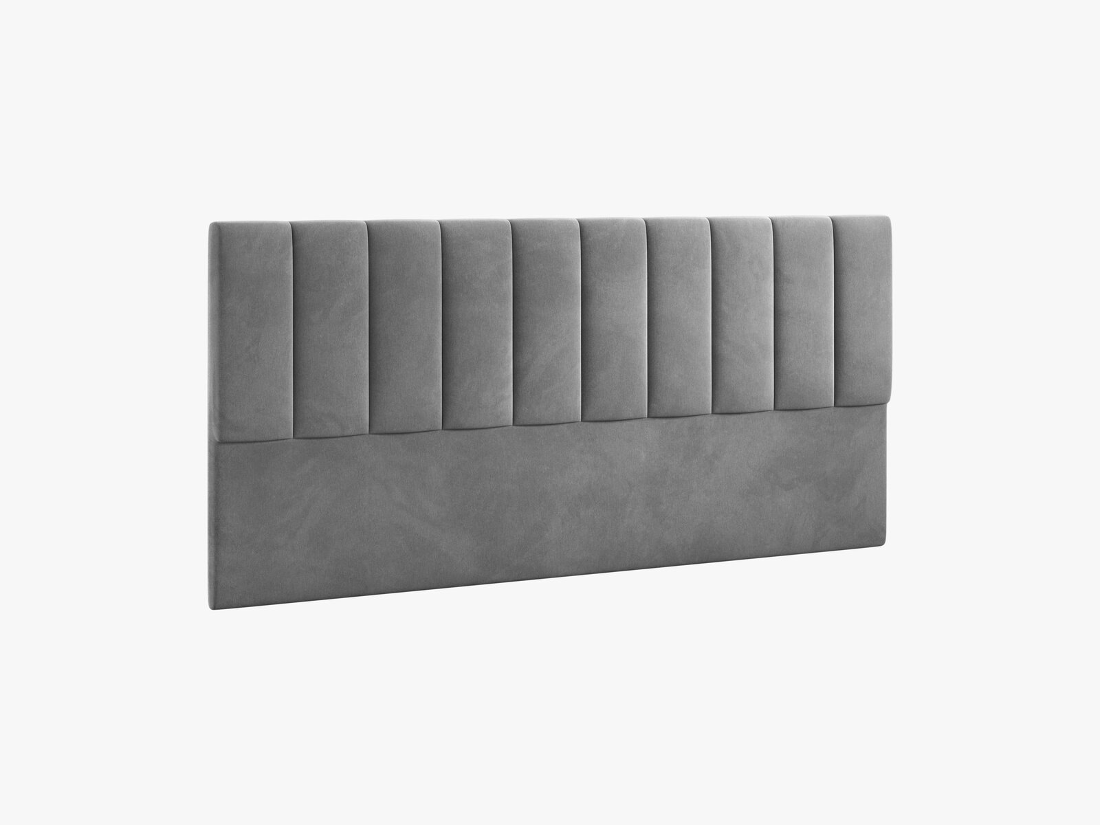 Micadoni Marl Samtiger Kopfteil 140 cm (H 95 cm) Samt Magic Velvet Dunkelgrau 200x95