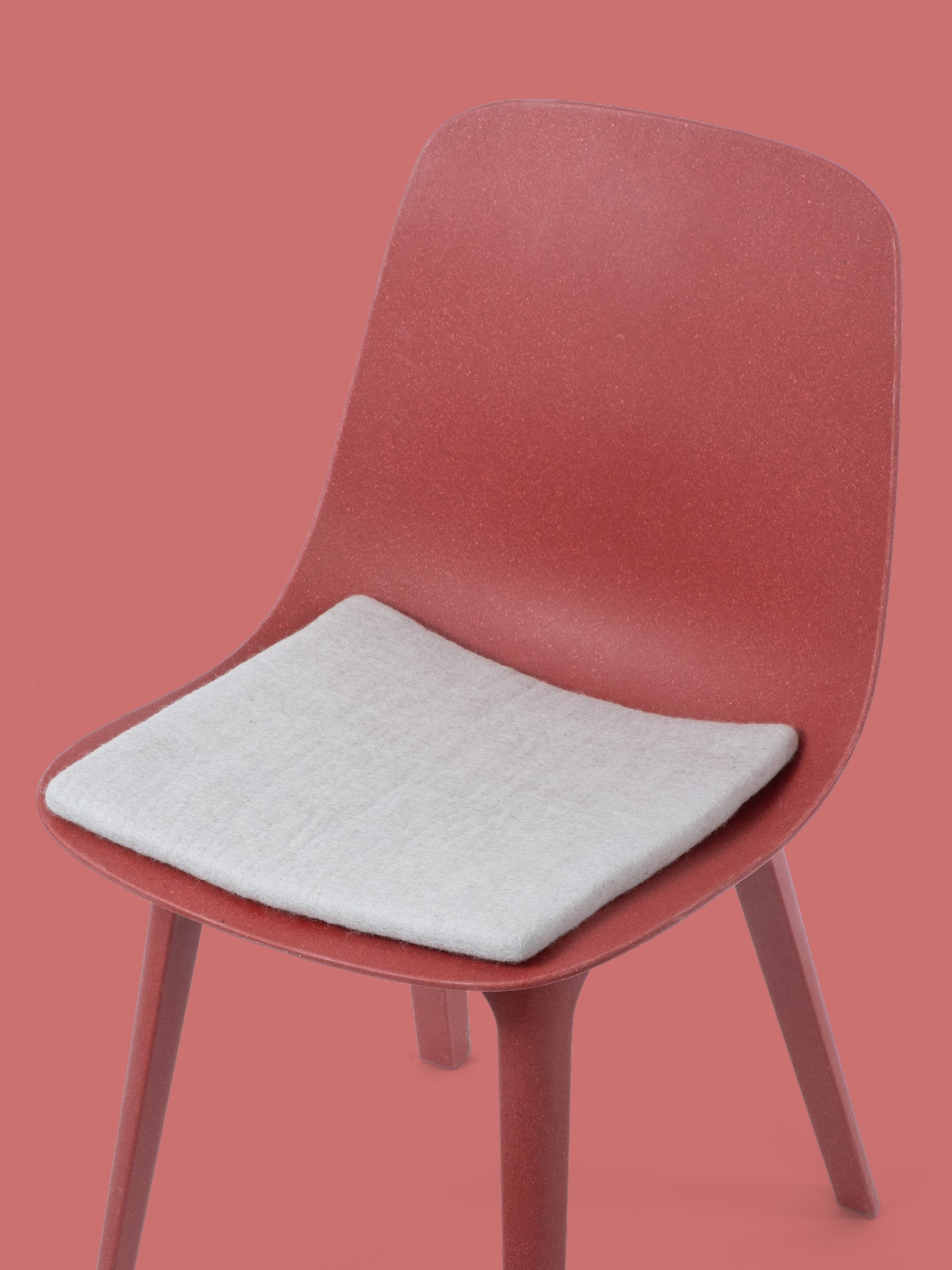 myfelt Aven Filz-Sitzauflage Hellgrau 36 x 36 cm