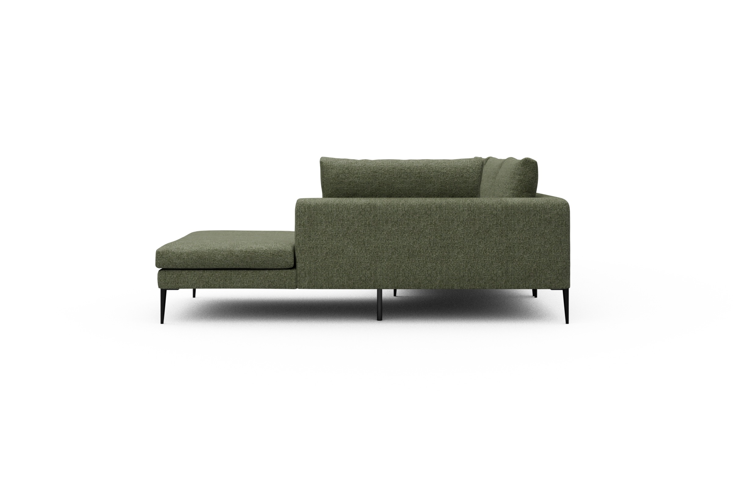 Ecksofa Paul Relax-Ecke links mit 3-Sitzer Carreno-Vivid-Green
