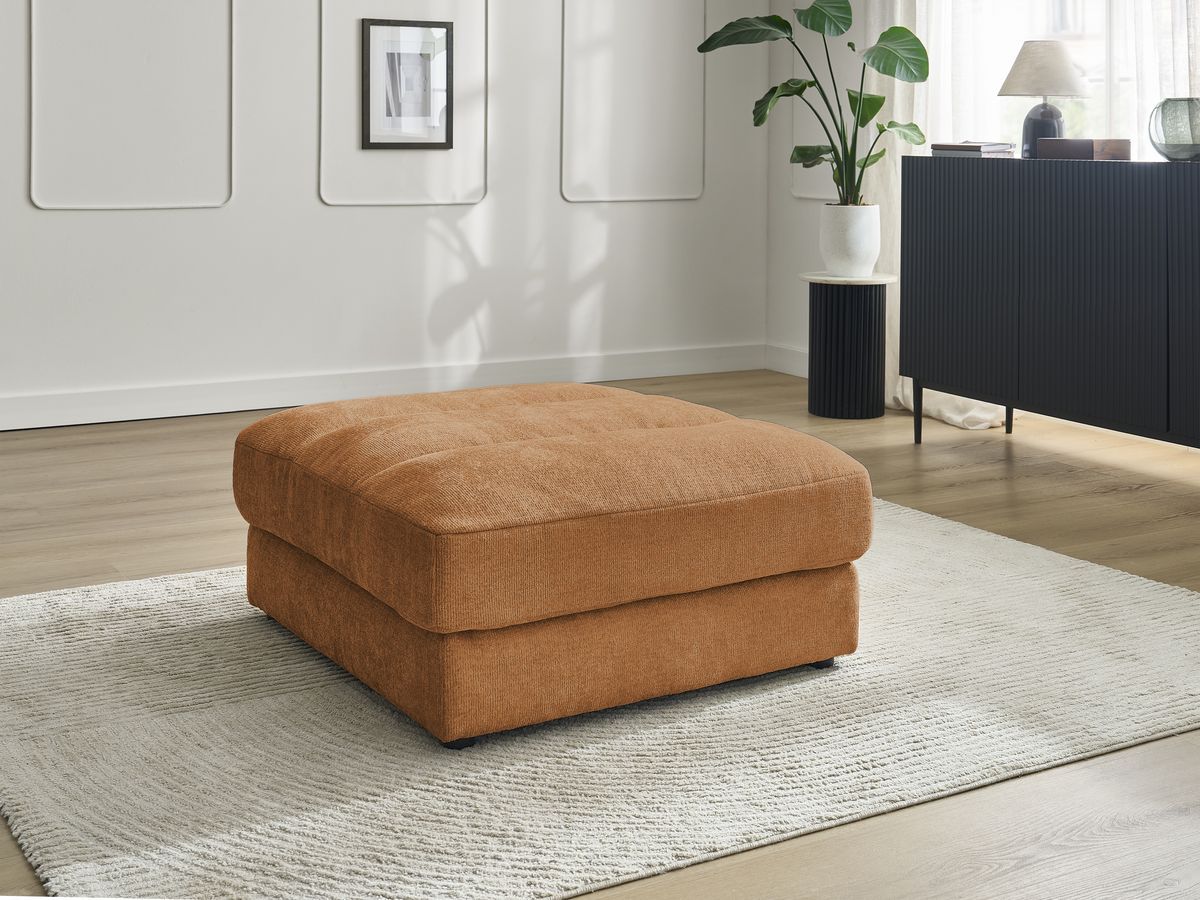 Bobochic Sierra Pouf Strukturstoff Orange