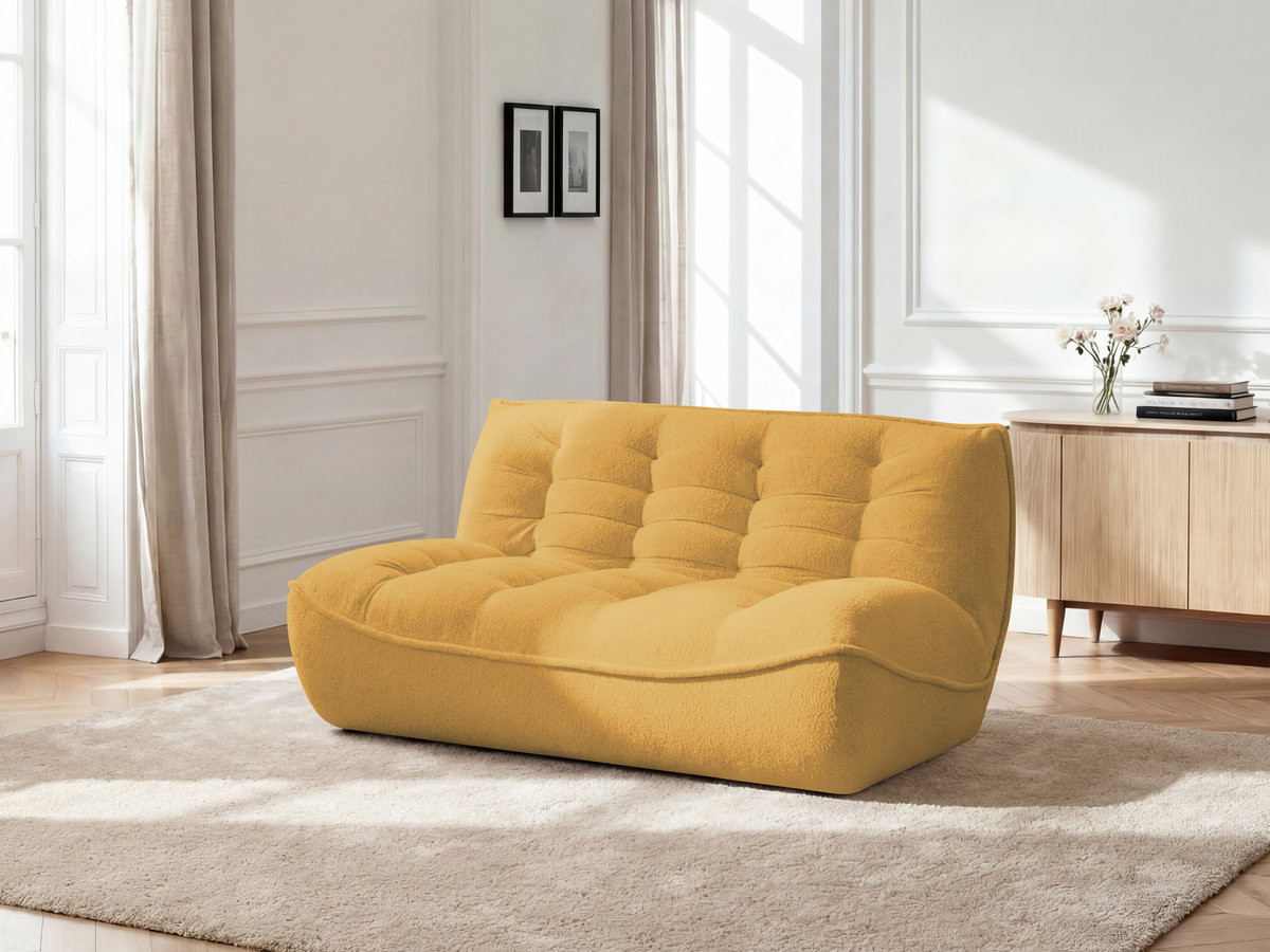 Bobochic Serena Sofamodul 2-Sitzer Melange-Stoff Gelb