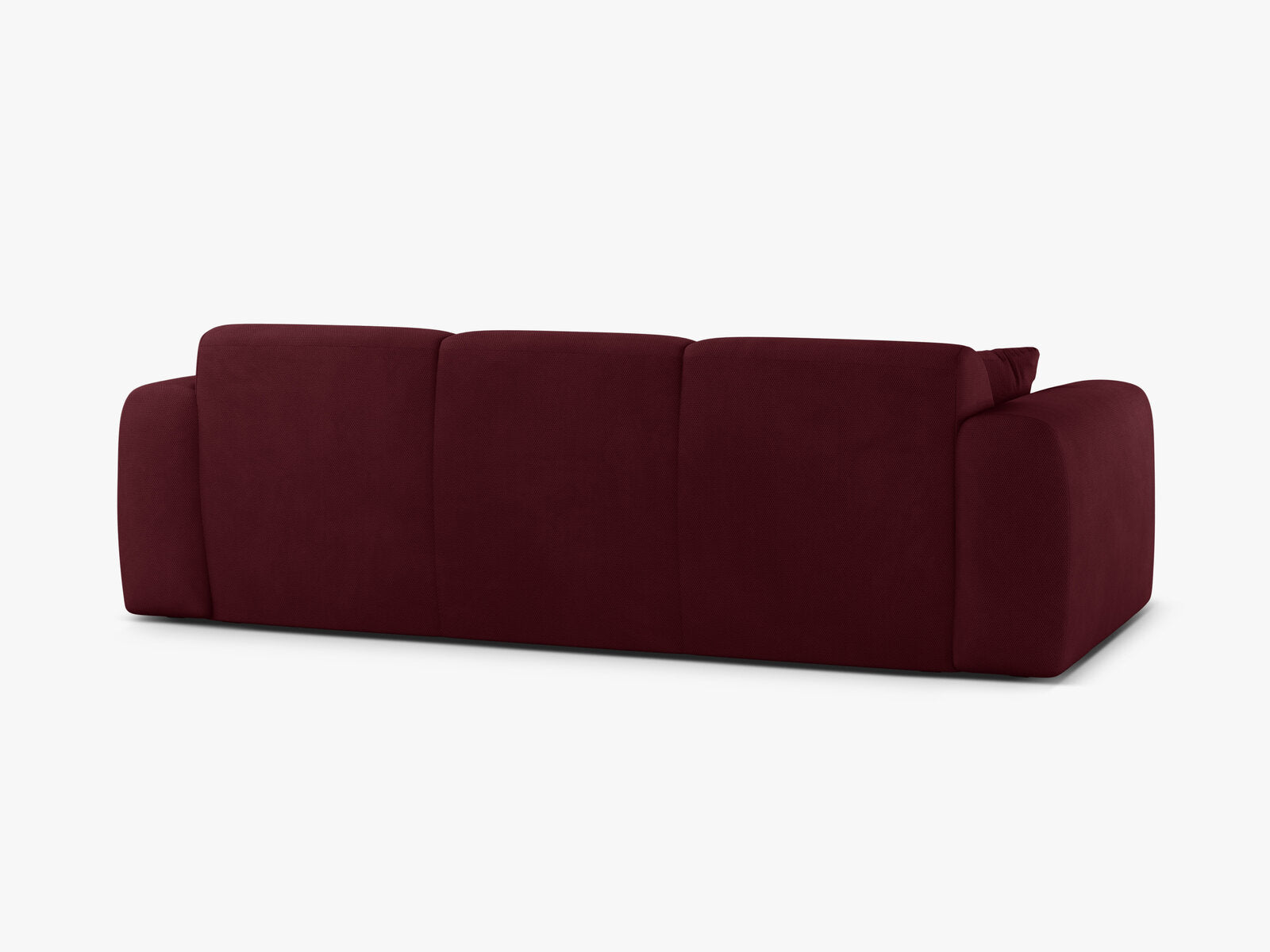 Micadoni Sofa Molino 3-Sitzer Strukturierter Stoff Rebel Bordeaux