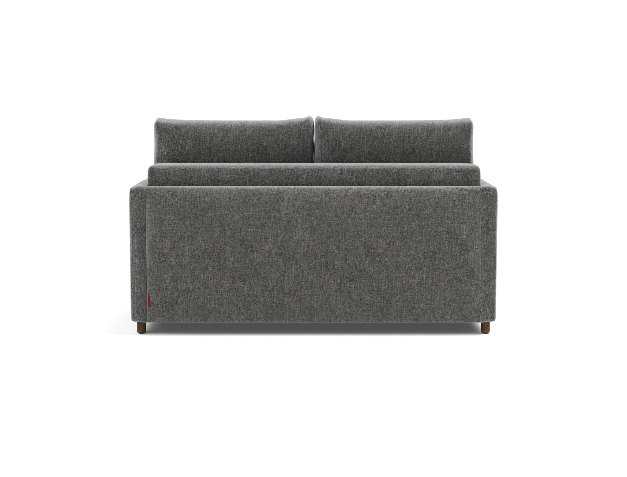 Schlafsofa Neah mit Slim-Armlehnen 140 Strukturierter Stoff Twist 563-Charcoal