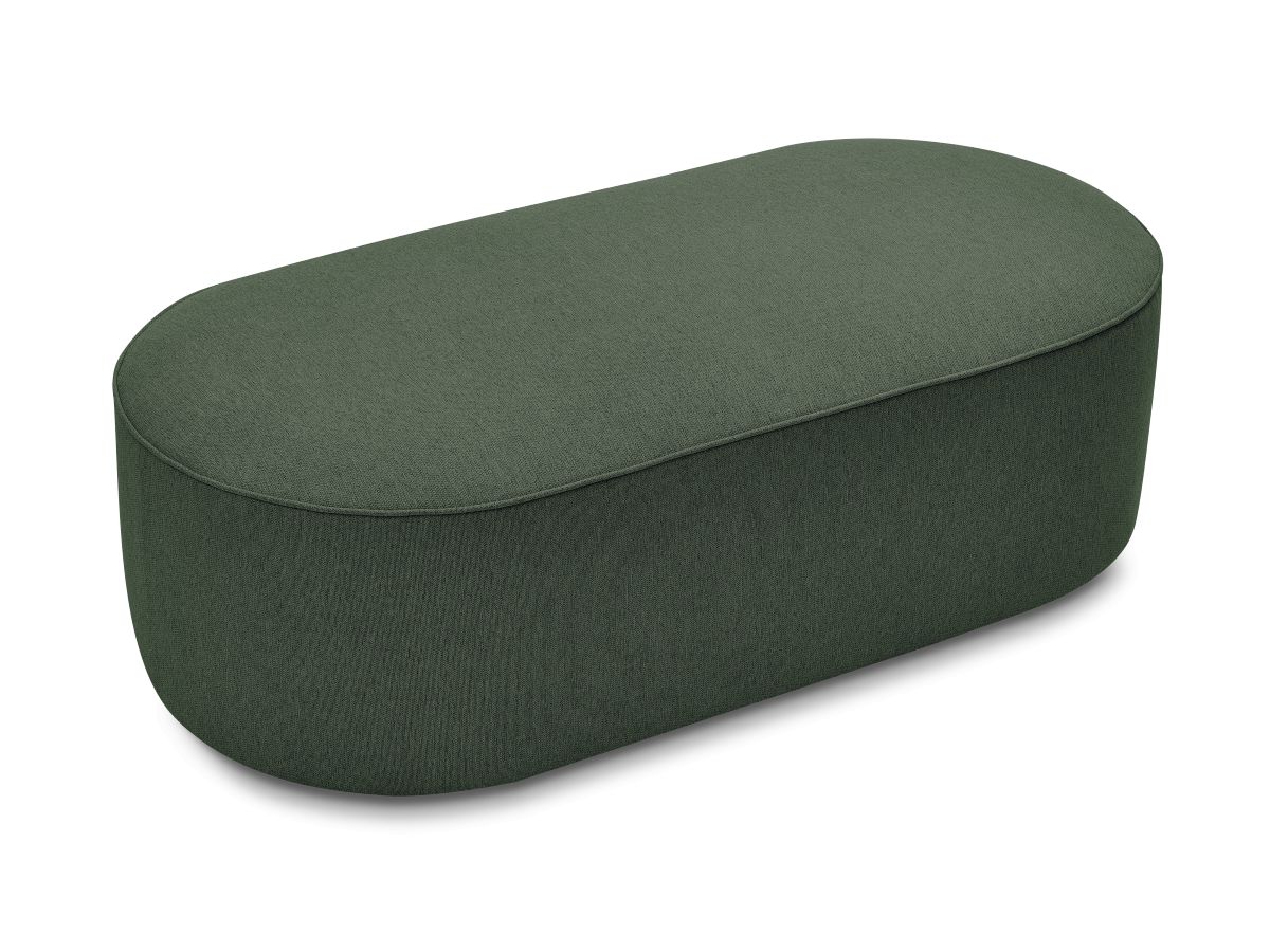 Bobochic Rousseau Pouf Melange-Stoff Grün