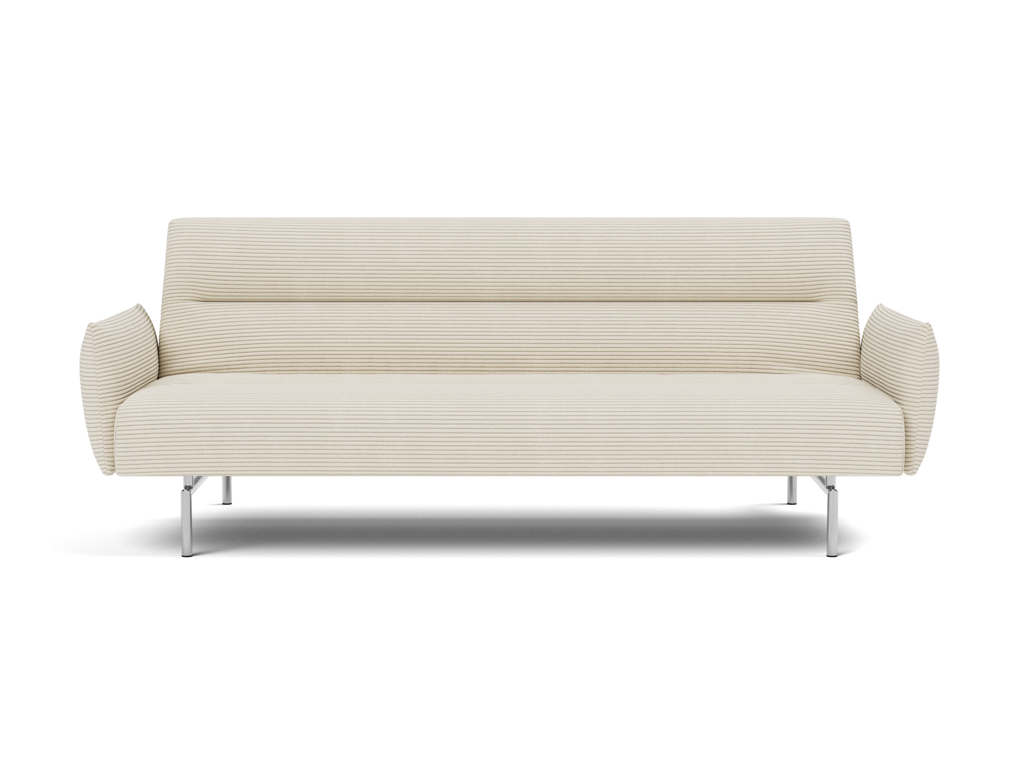 Schlafsofa Jillis mit Armlehnen Kord Corduroy 594-Ivory