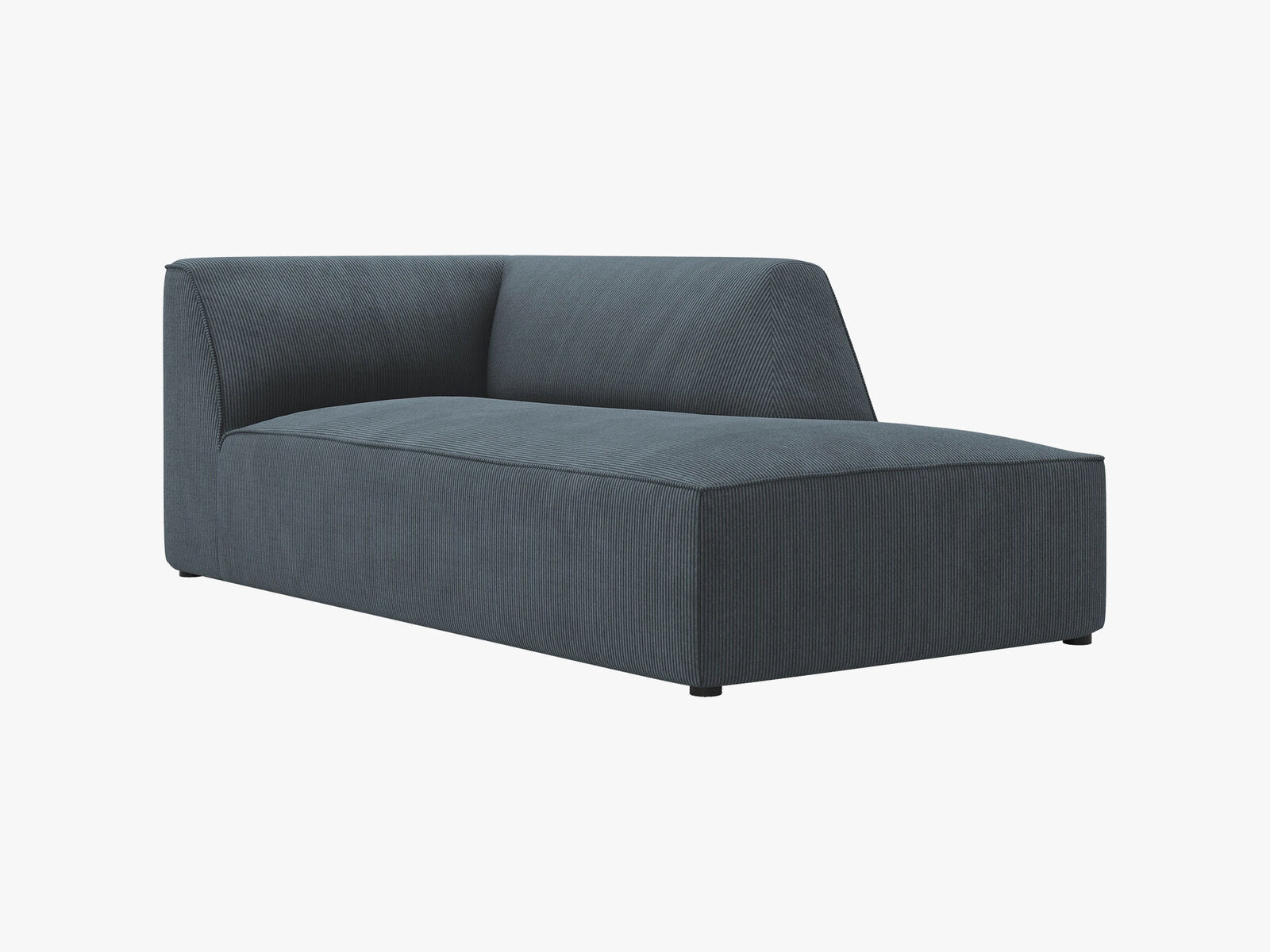 Micadoni Recamiere Ruby 1-Sitzer Rechts Kord Scala Blau