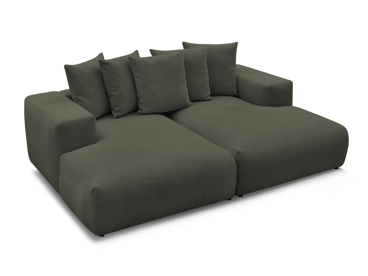 Bobochic Voltaire Sofa 4-Sitzer 248 × 170 cm Melange-Stoff Grün