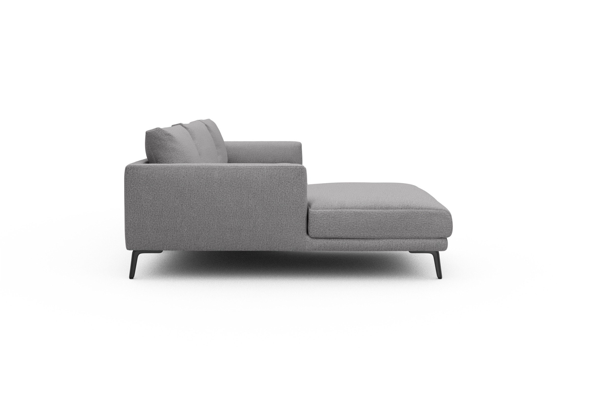 Ecksofa Karl Chaiselongue links mit 2,5-Sitzer Sama-Grey