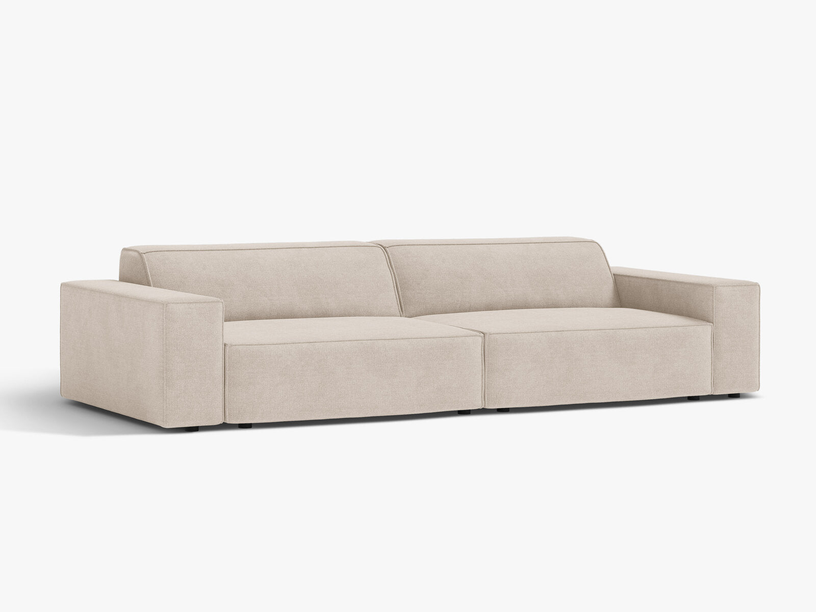 Micadoni Sofa Jodie 4-Sitzer Strukturierter Stoff Liberty Beige