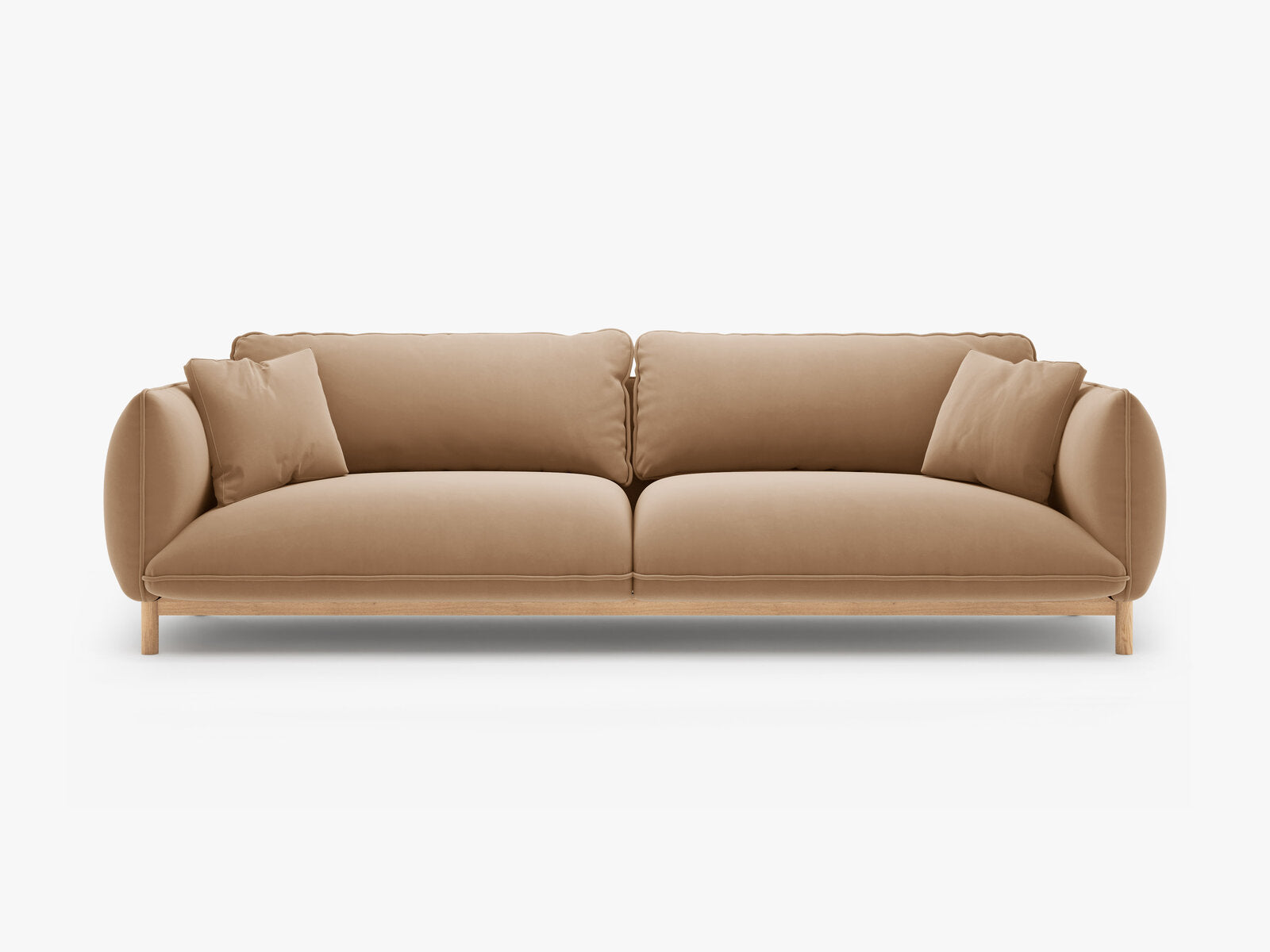 Micadoni Ada Sofa 4-Sitzer Samt Casino Mandelbeige