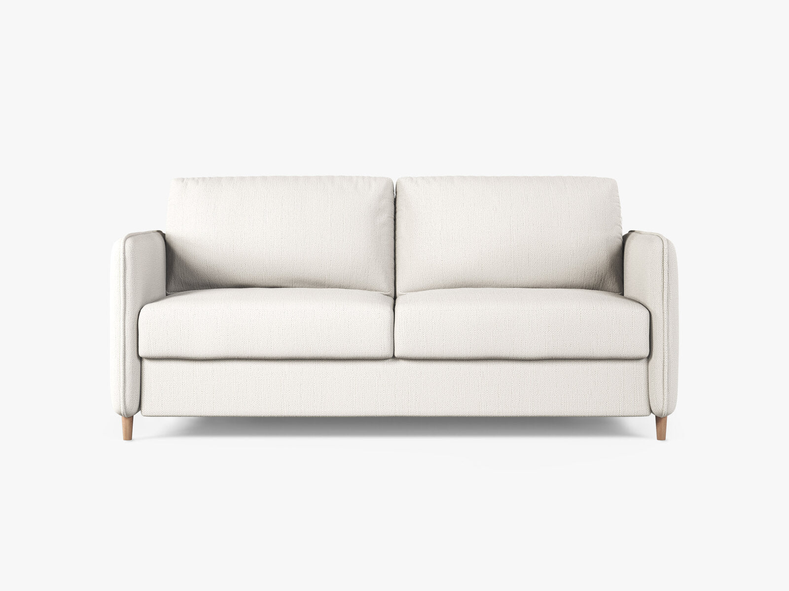 Micadoni Sofa mit Schlaffunktion Simo 3-Sitzer Strukturierter Stoff Babel Weiß
