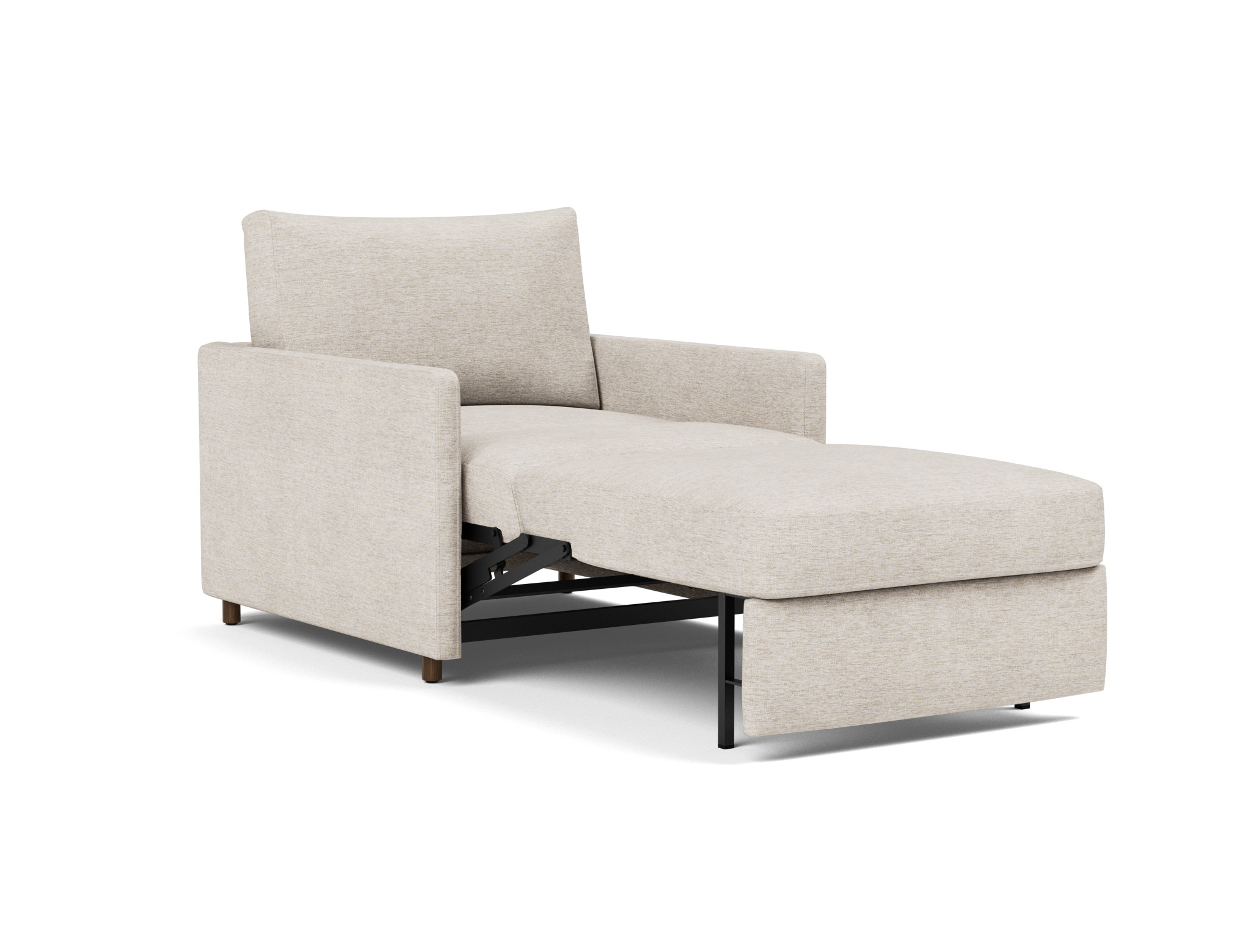 Schlafsessel Neah mit Slim-Armlehnen Chenille Yuveno 470-Natural