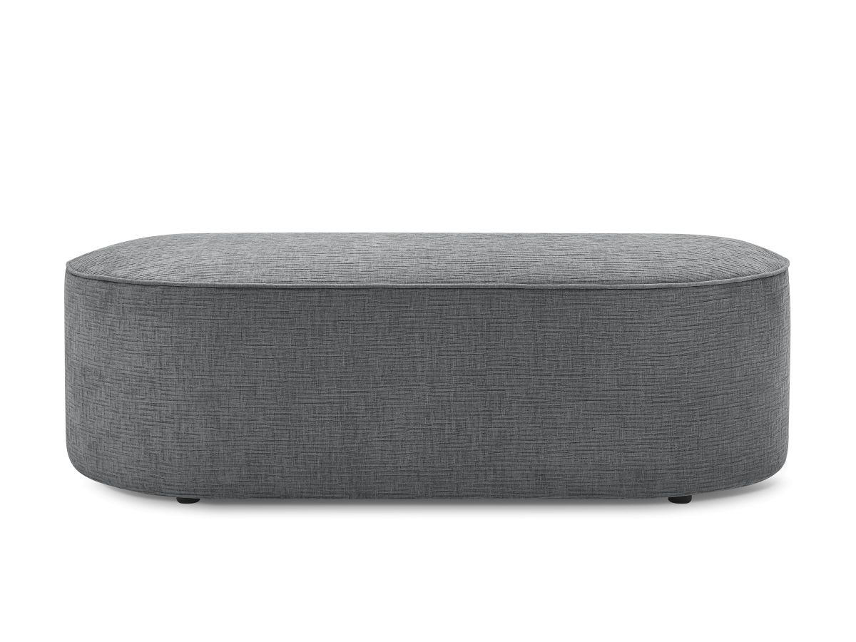 Bobochic Rousseau Pouf Strukturstoff Dunkelgrau