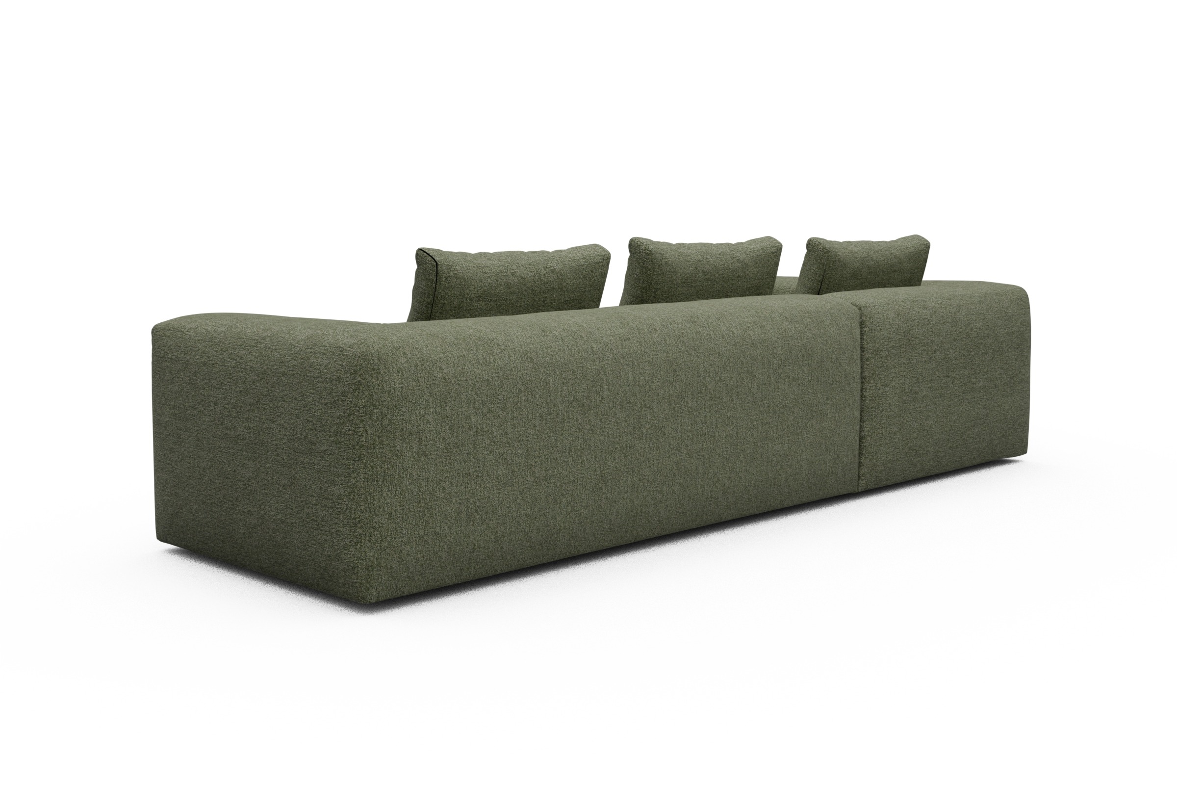 Ecksofa Fred Relax-Ecke links mit 2,5-Sitzer Carreno-Vivid-Green