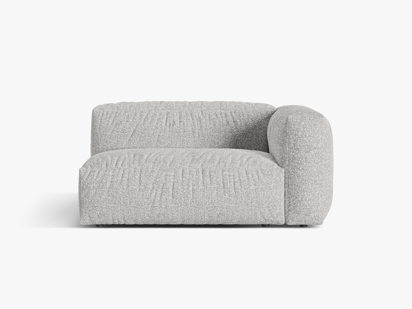 Micadoni Eckmodul Martina 1-Sitzer Groß Rechts Boucle Monet Silber