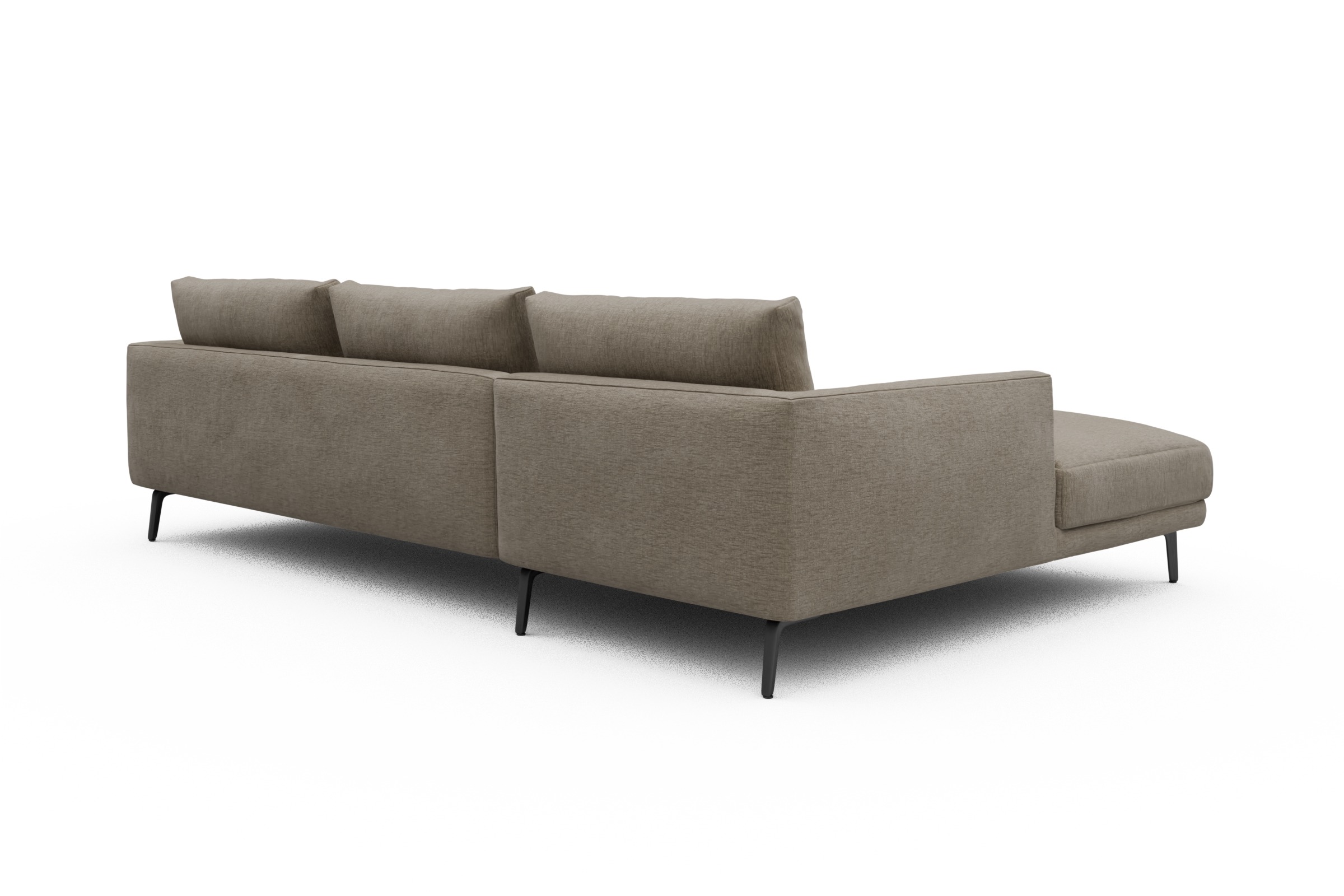 Ecksofa Karl Chaiselongue links mit 2,5-Sitzer Smooth-Belge