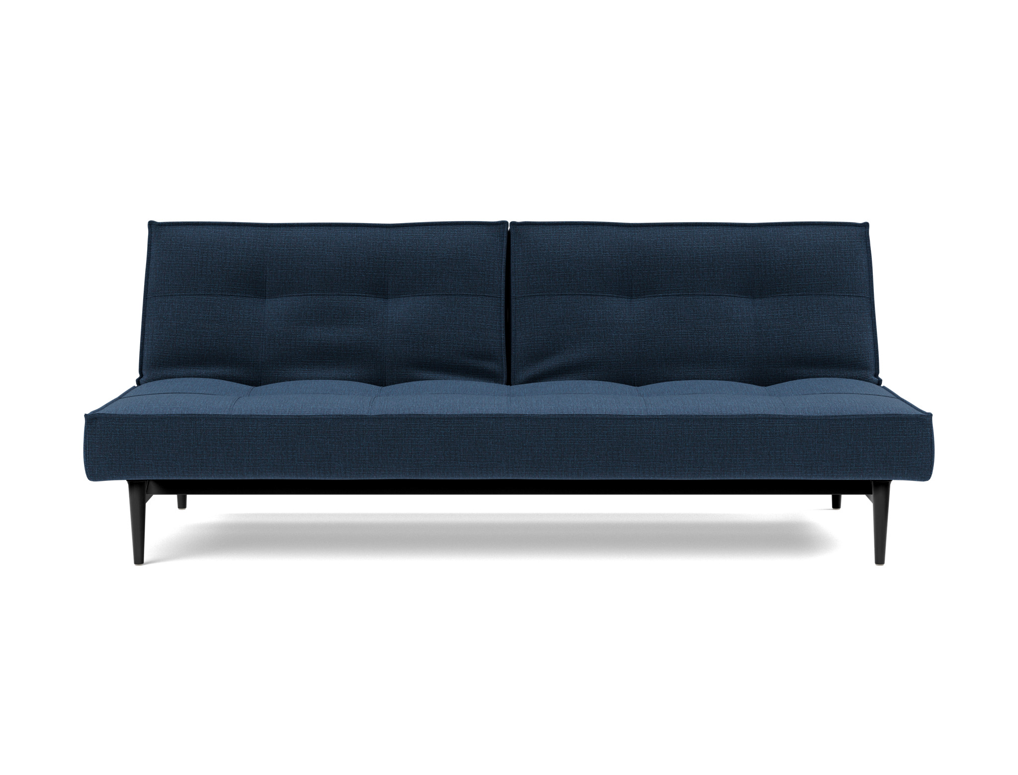 Schlafsofa Splitback Chenille Esina 414-Indigo-Blue Beine Styletto Eiche schwarz