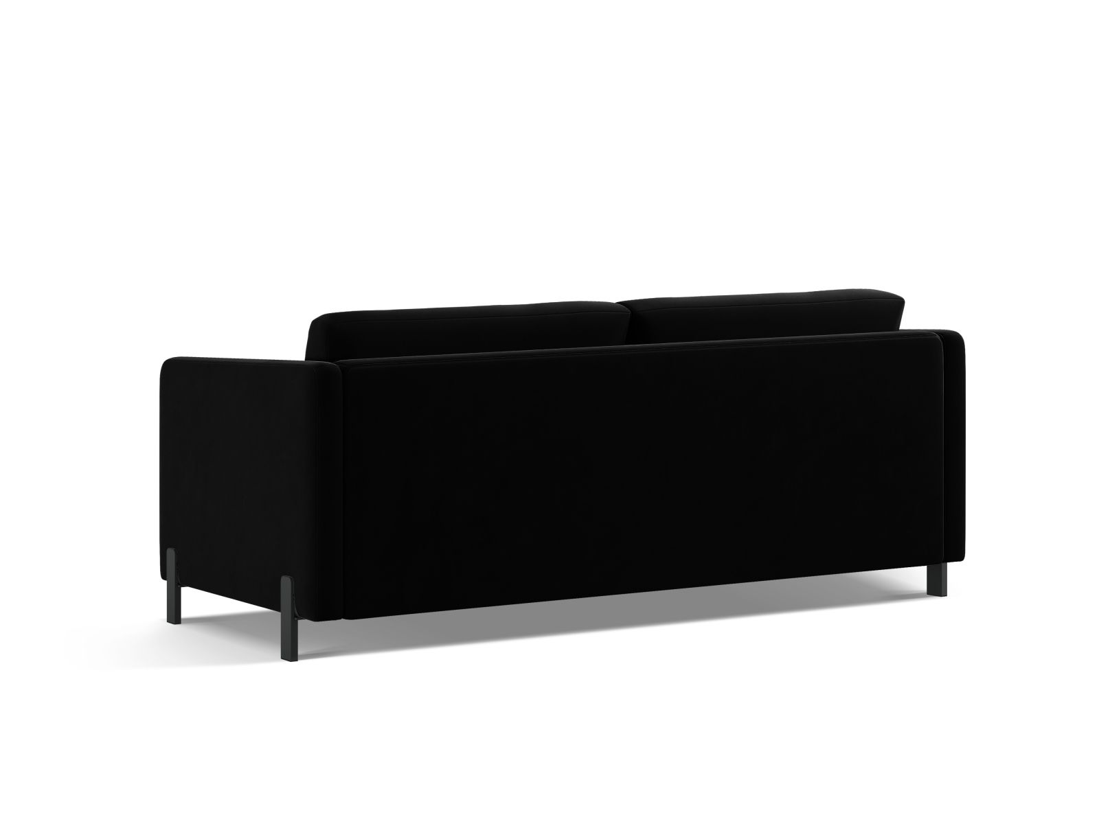 Micadoni Schlafsofa Gloria 2-Sitzer Samt Salvador Schwarz