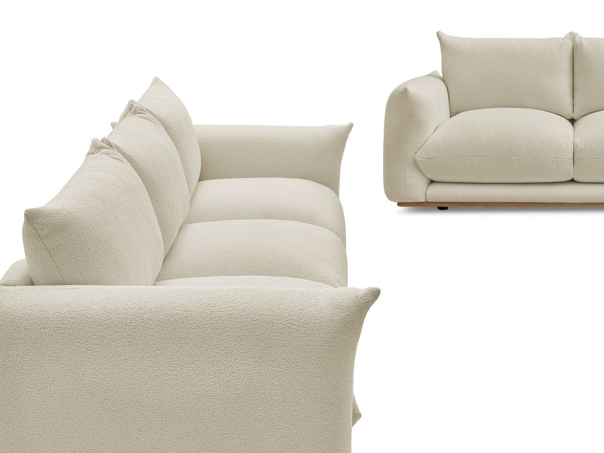 Bobochic Ernest Sofa 5-Sitzer Bouclé-Stoff Beige