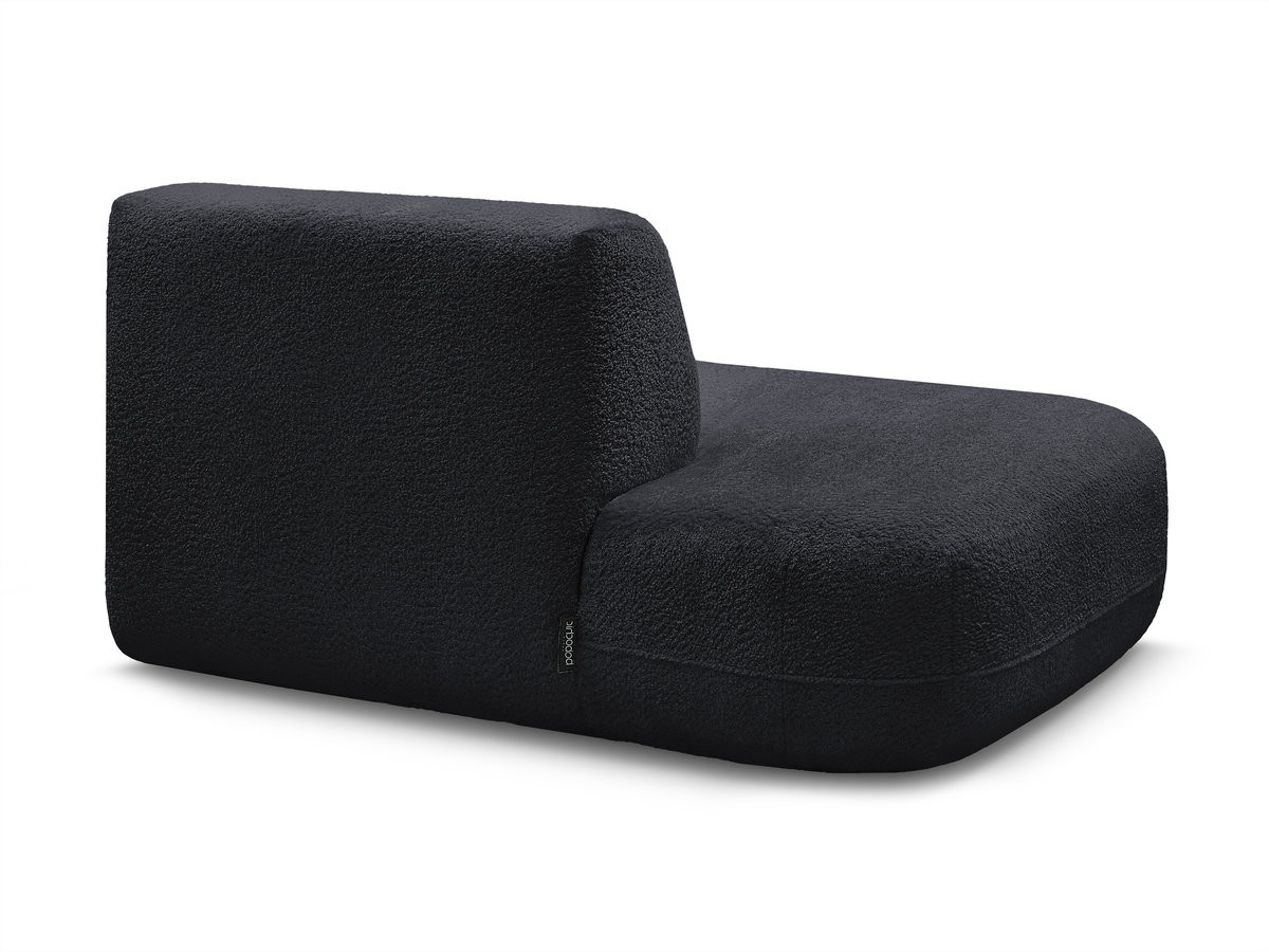 Bobochic Anda Sofamodul 2-Sitzer Chenille Schwarz Ecke links