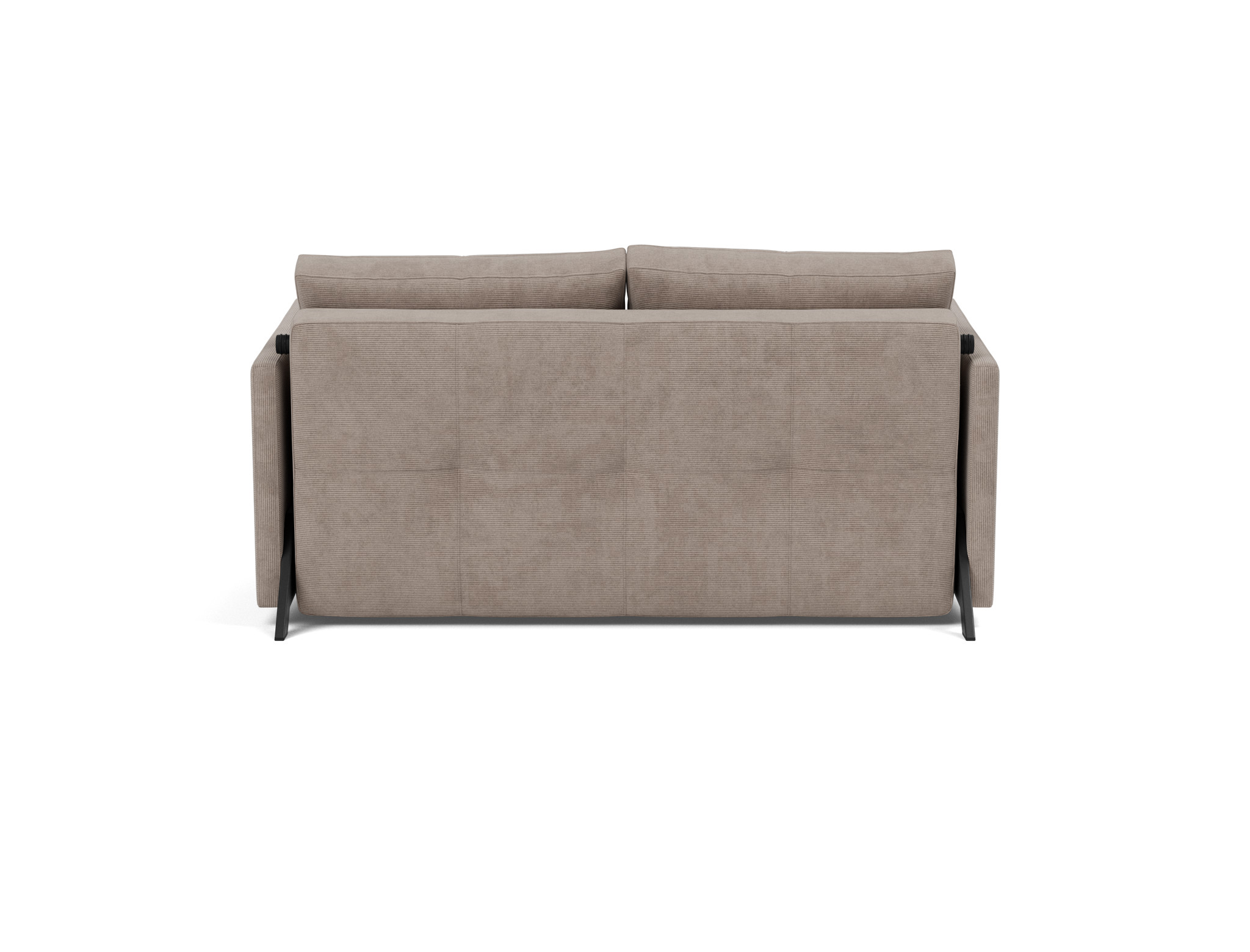 Schlafsofa Cubed mit Armlehnen 140 Kord Cordufine 318-Beige