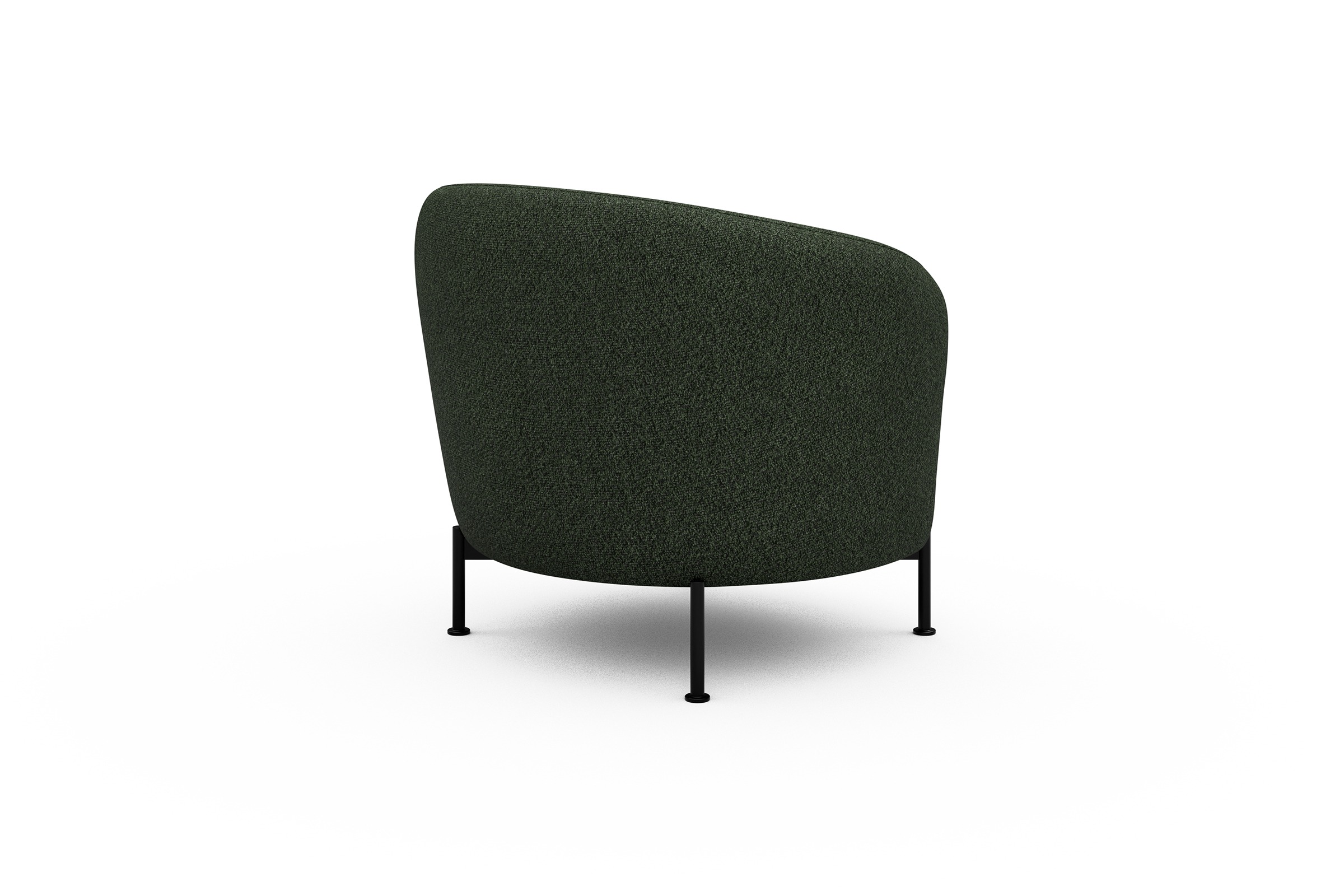 Sessel Ronda X-Metallgestell Schwarz Vanora-Deep-Green