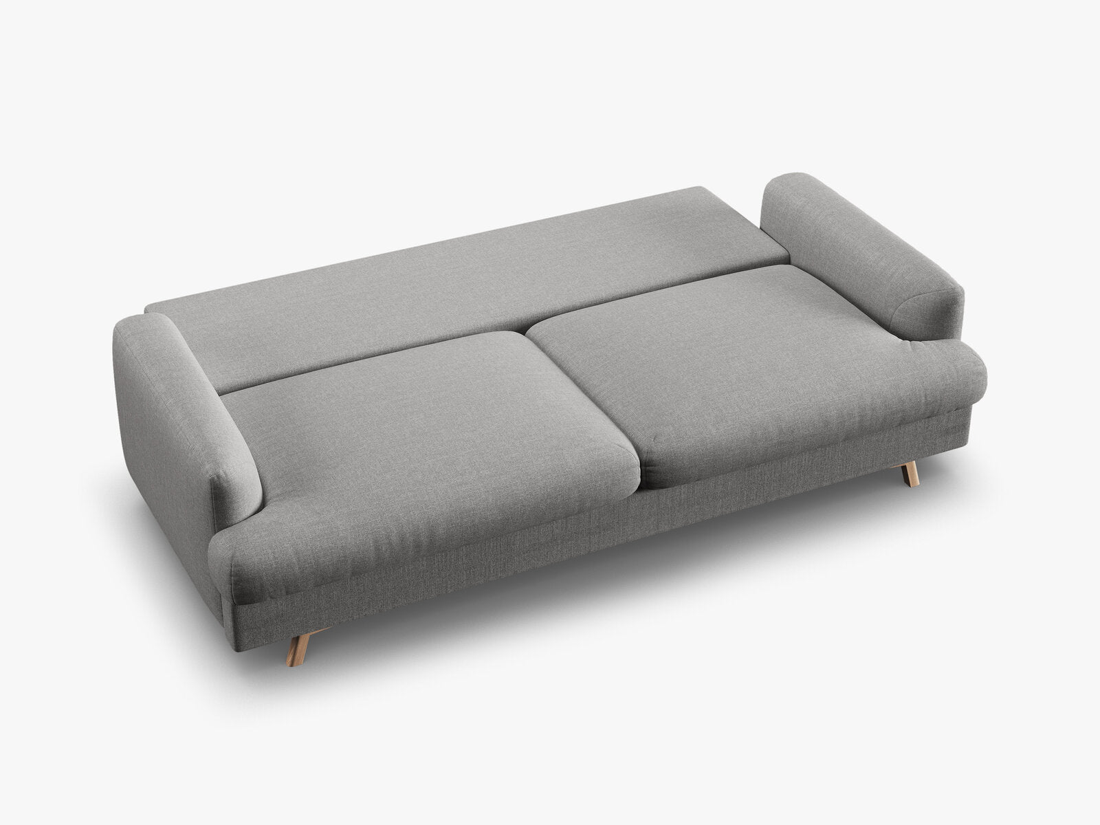 Micadoni Naomi Sofa Mit Bettfunktion Und Stauraum Strukturierter Stoff Liberty Asche Melange