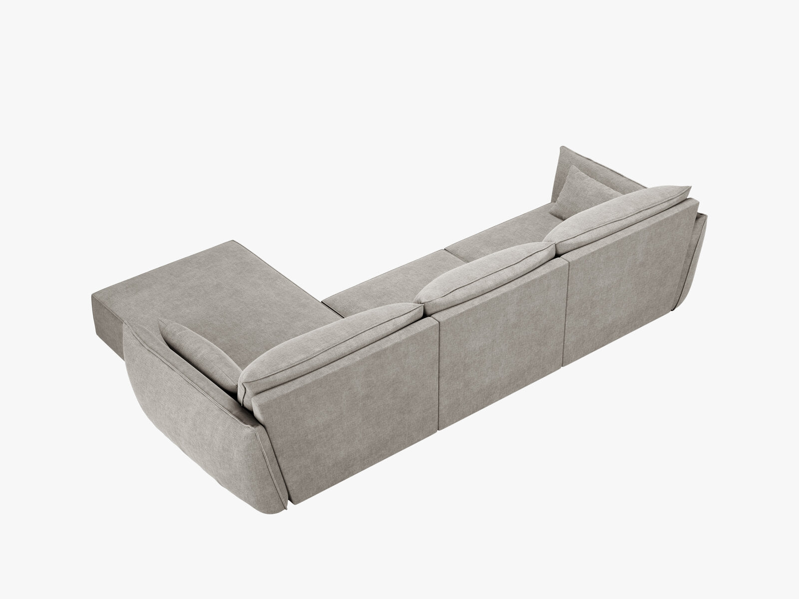 Micadoni Ecksofa Kaelle 4-Sitzer Rechts Chenille Over The Horizon Hellgrau