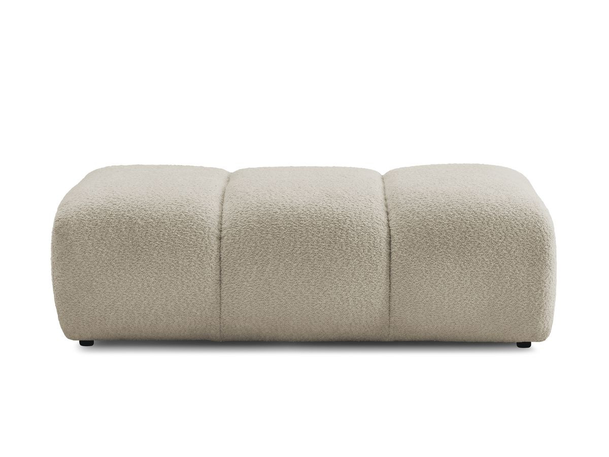 Bobochic Pamira Pouf Bouclé-Stoff Beige