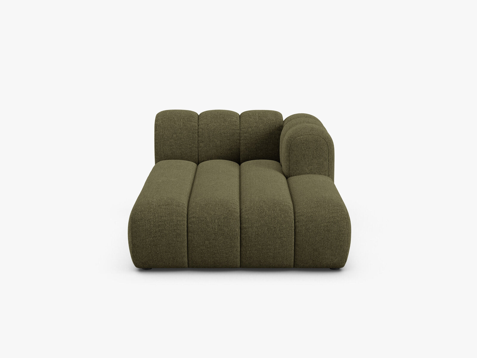 Micadoni Recamiere Lupine 2-Sitzer Rechts Chenille Eden Grün