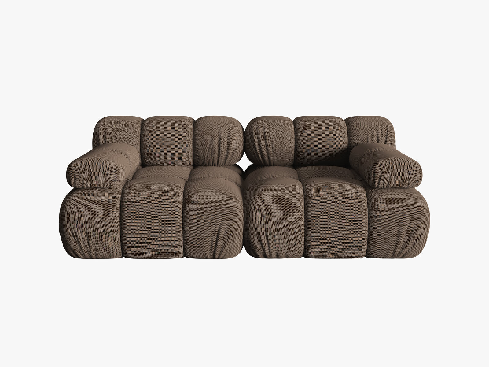 Micadoni Modulares Sofa Bellis 2-Sitzer 3D-Stoff Sonic Braun