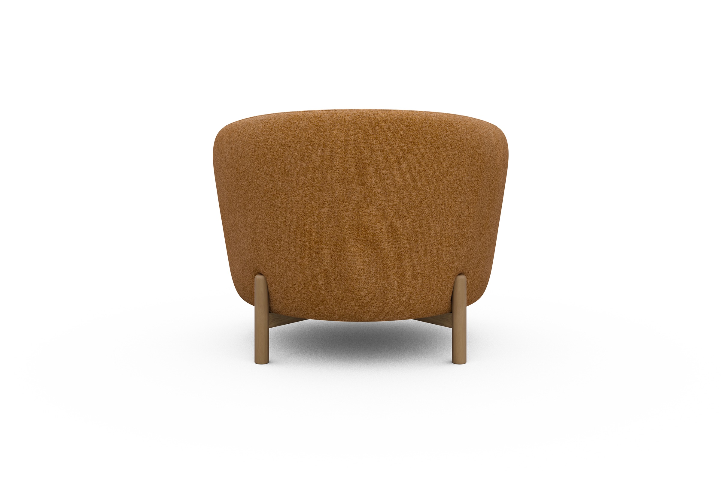 Sessel Ronda Holzbeine Eiche Natur Casone-Warm-Yellow