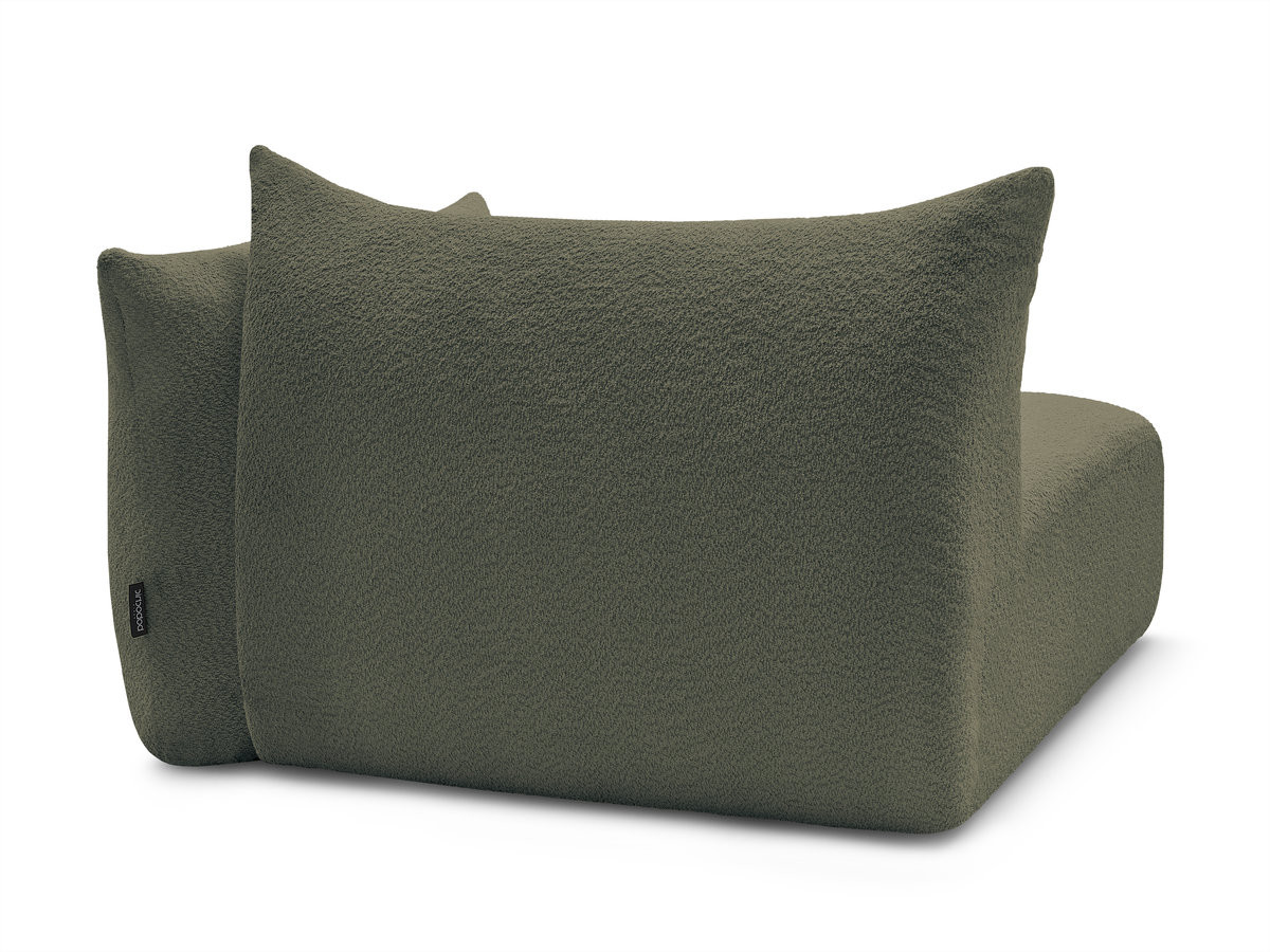 Bobochic Azra Sofamodul 2-Sitzer 143 × 112 cm Bouclé-Stoff Grün Ecke links