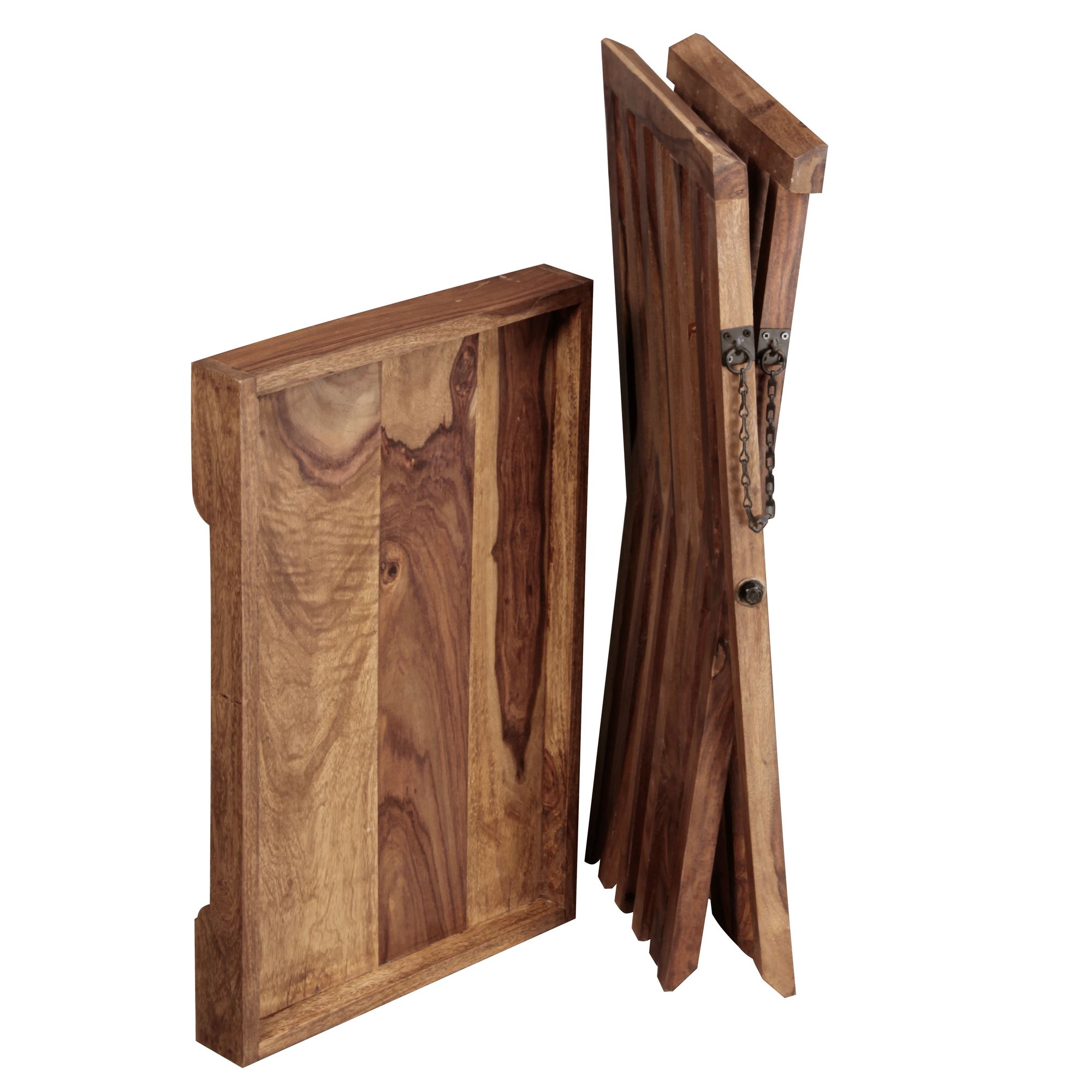 Beistelltisch Aalvik Massivholz Dunkelbraun 60 × 40 × 57 cm