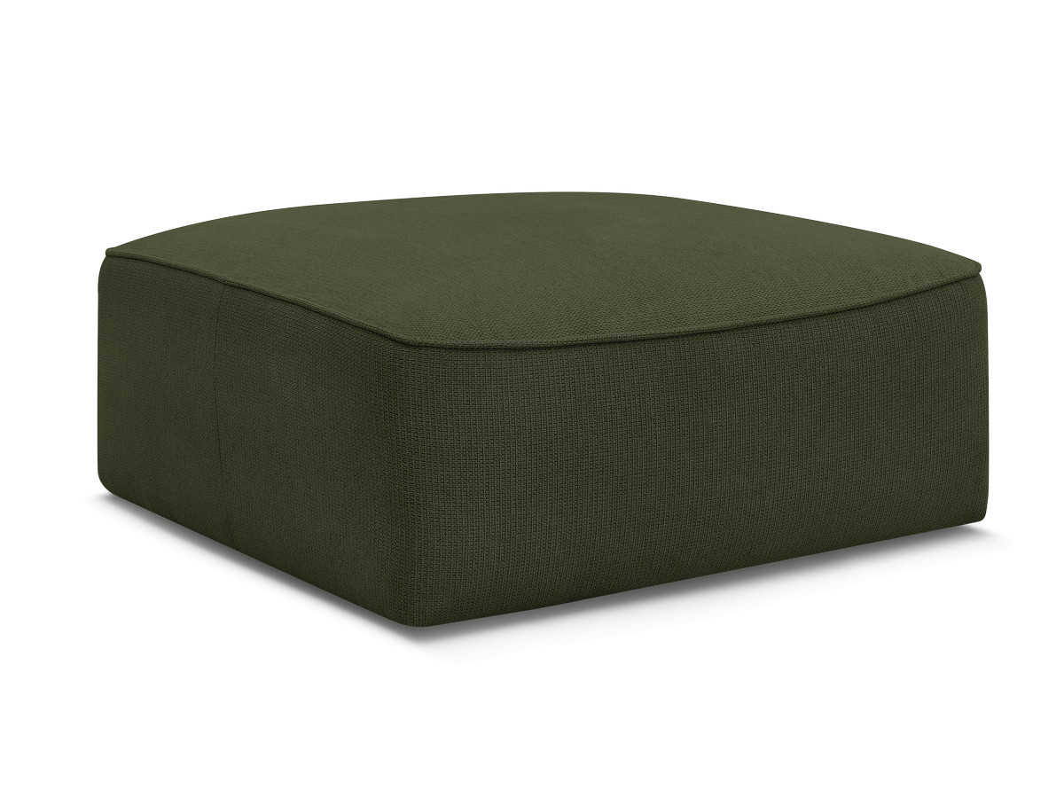 Bobochic Leopold Pouf Melange-Stoff Dunkelgrün