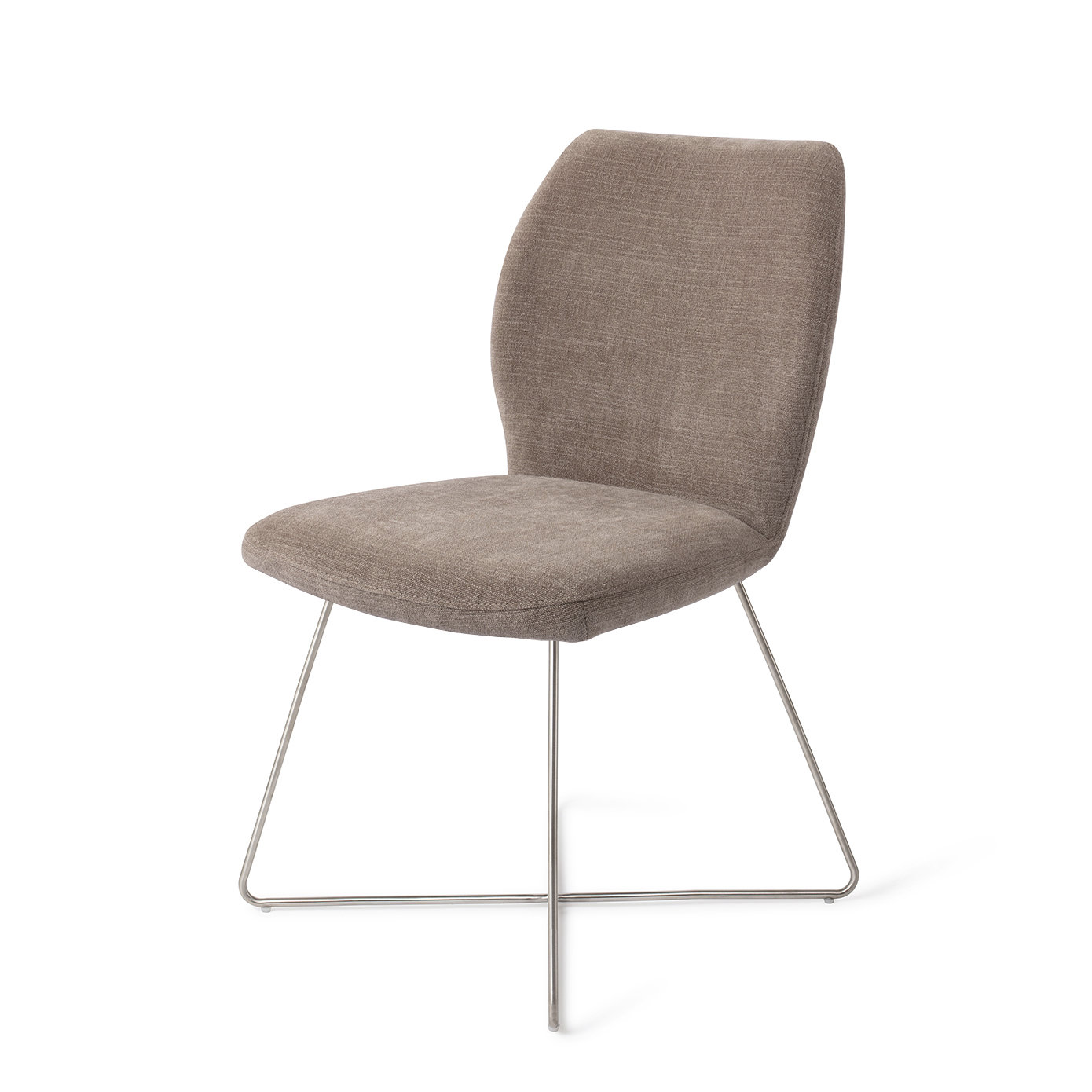 Jesper Home Esszimmerstuhl Ikata Mocha Mist Cross Stahl