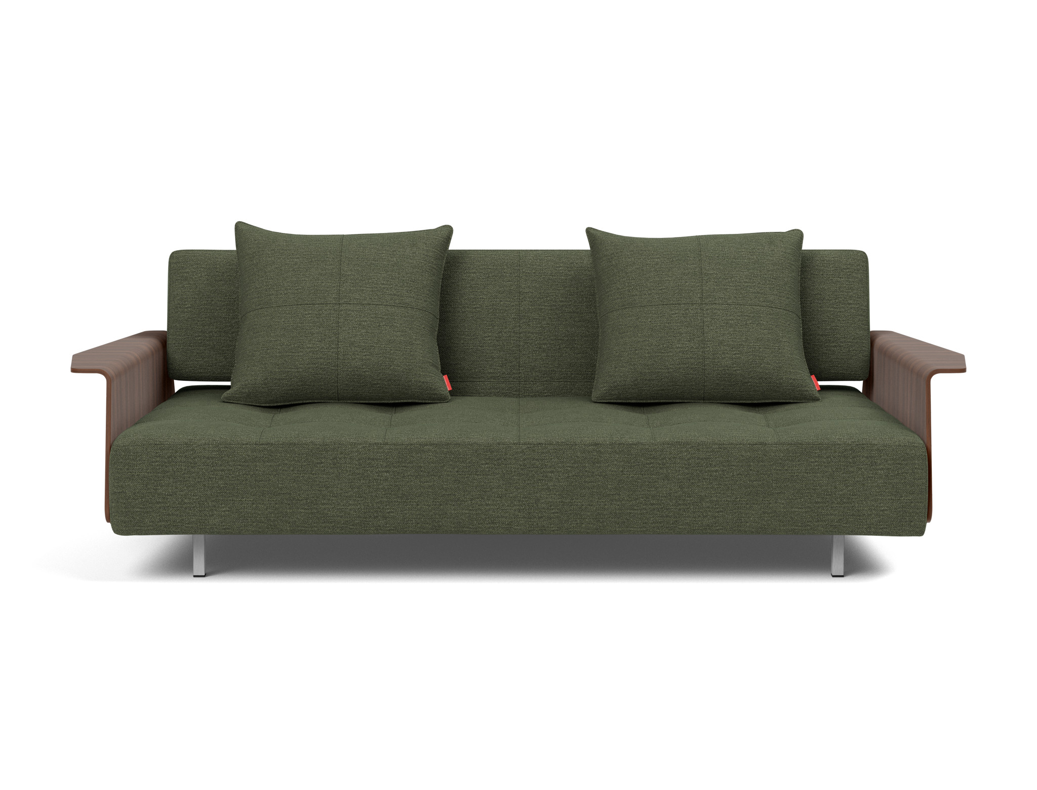 Schlafsofa Long Horn D.E.L. mit Armlehnen Strukturierter Stoff Taura 353-Forest