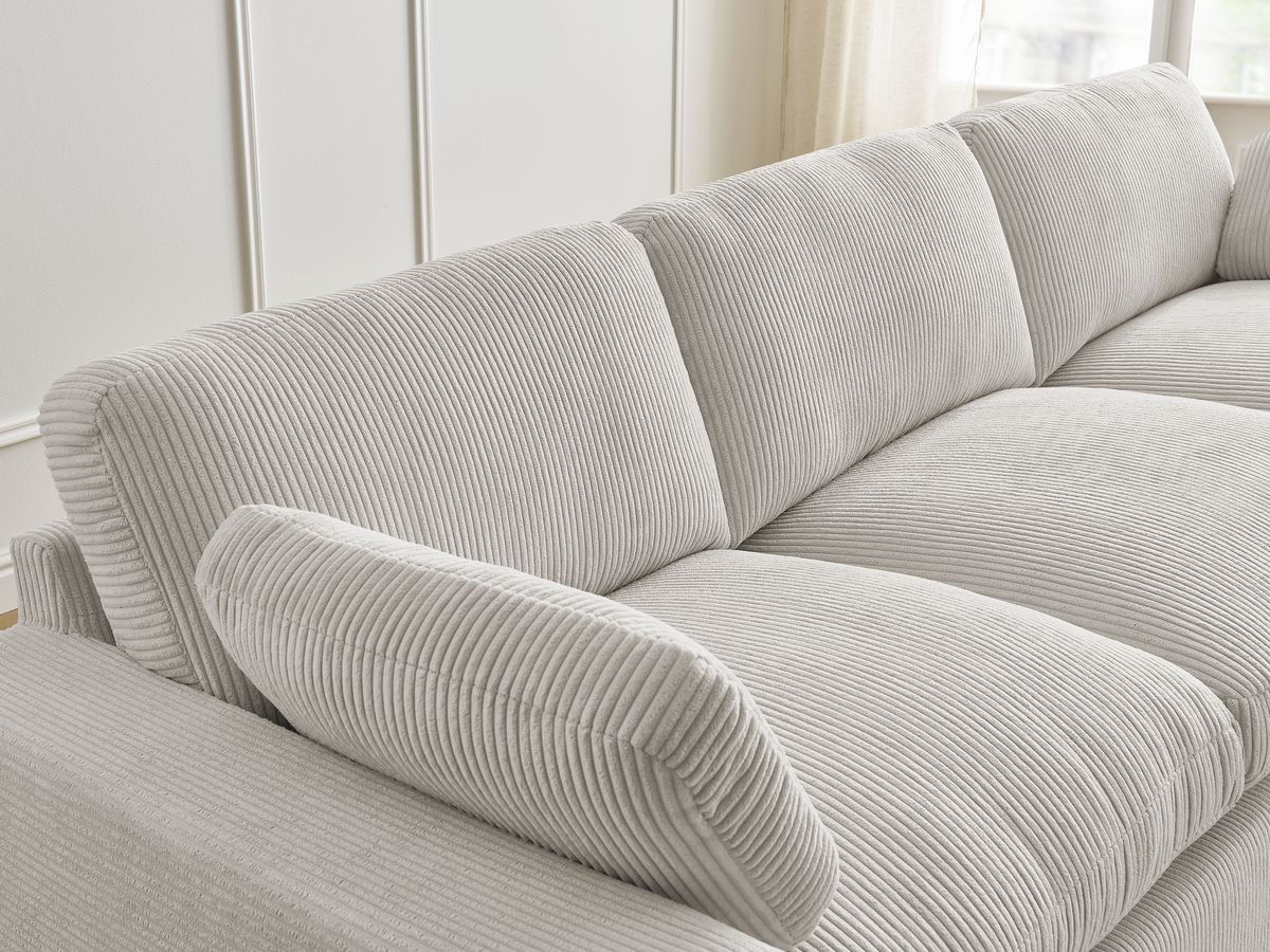 Bobochic Belair Sofa 3-Sitzer 250 × 93 cm Cordsamt Beige