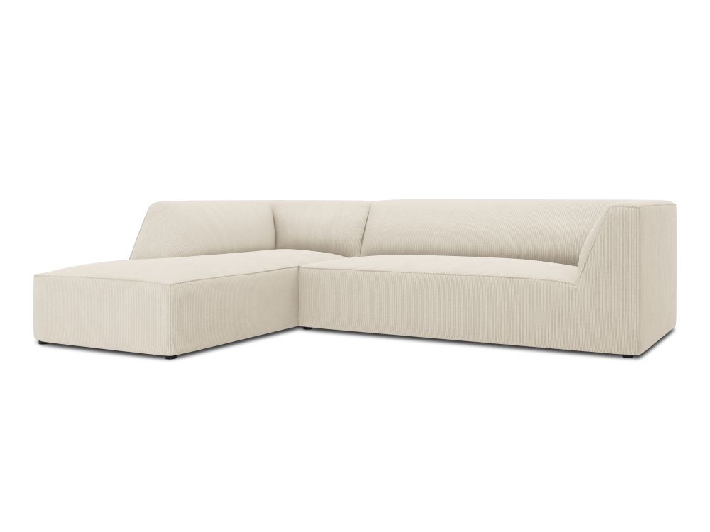 Cosmopolitan Design Ecksofa Siena 4-Sitzer Kord Scala Helles Beige Links
