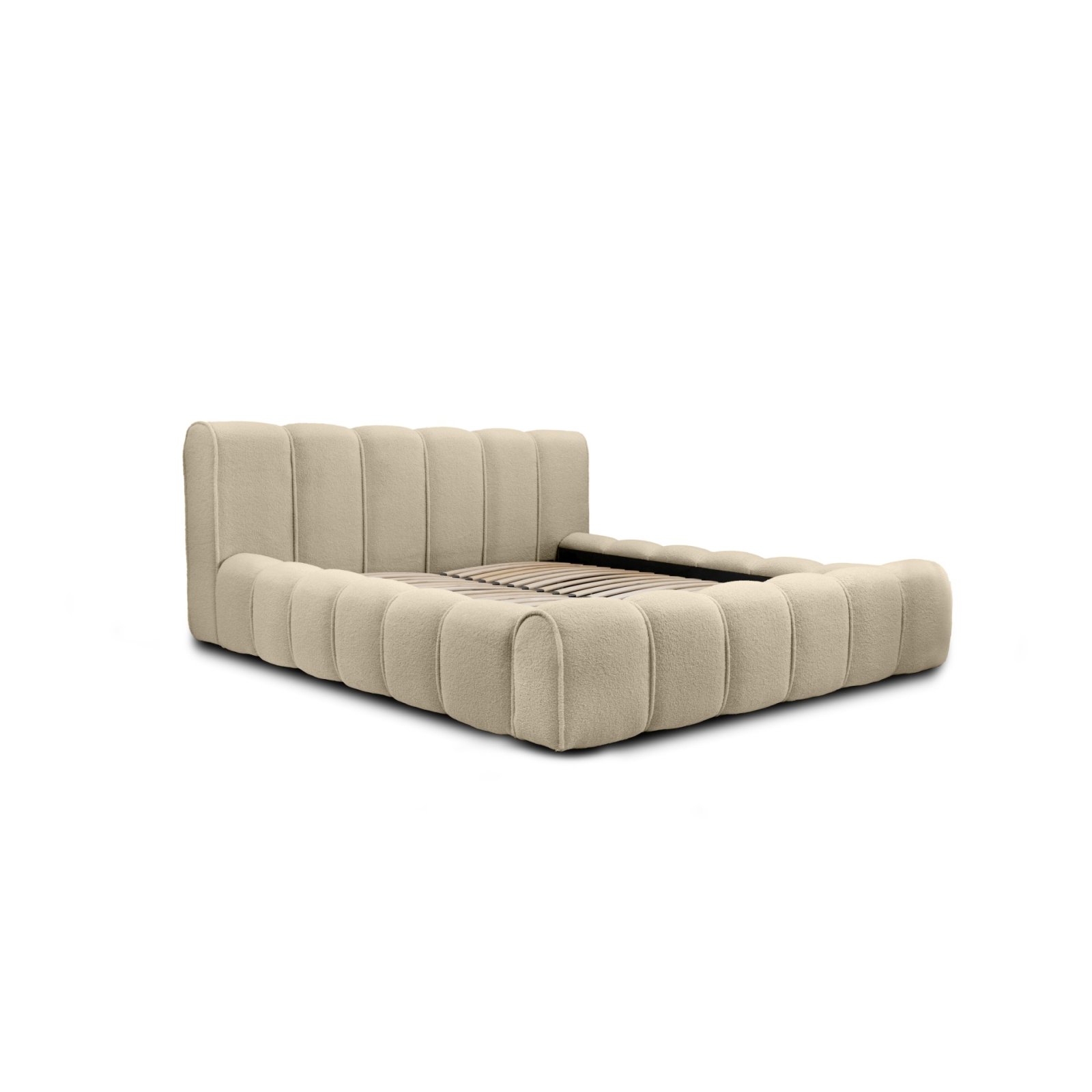 Polsterbett Belio Boucle 160x200 mit Holzrahmen Quelle 06