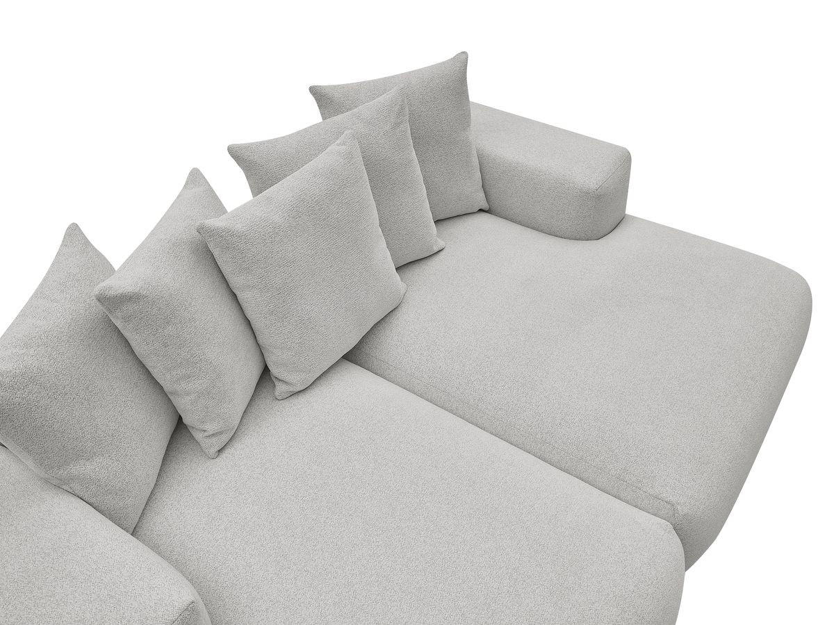Bobochic Voltaire Sofa 4-Sitzer 248 × 170 cm Melange-Stoff Hellgrau