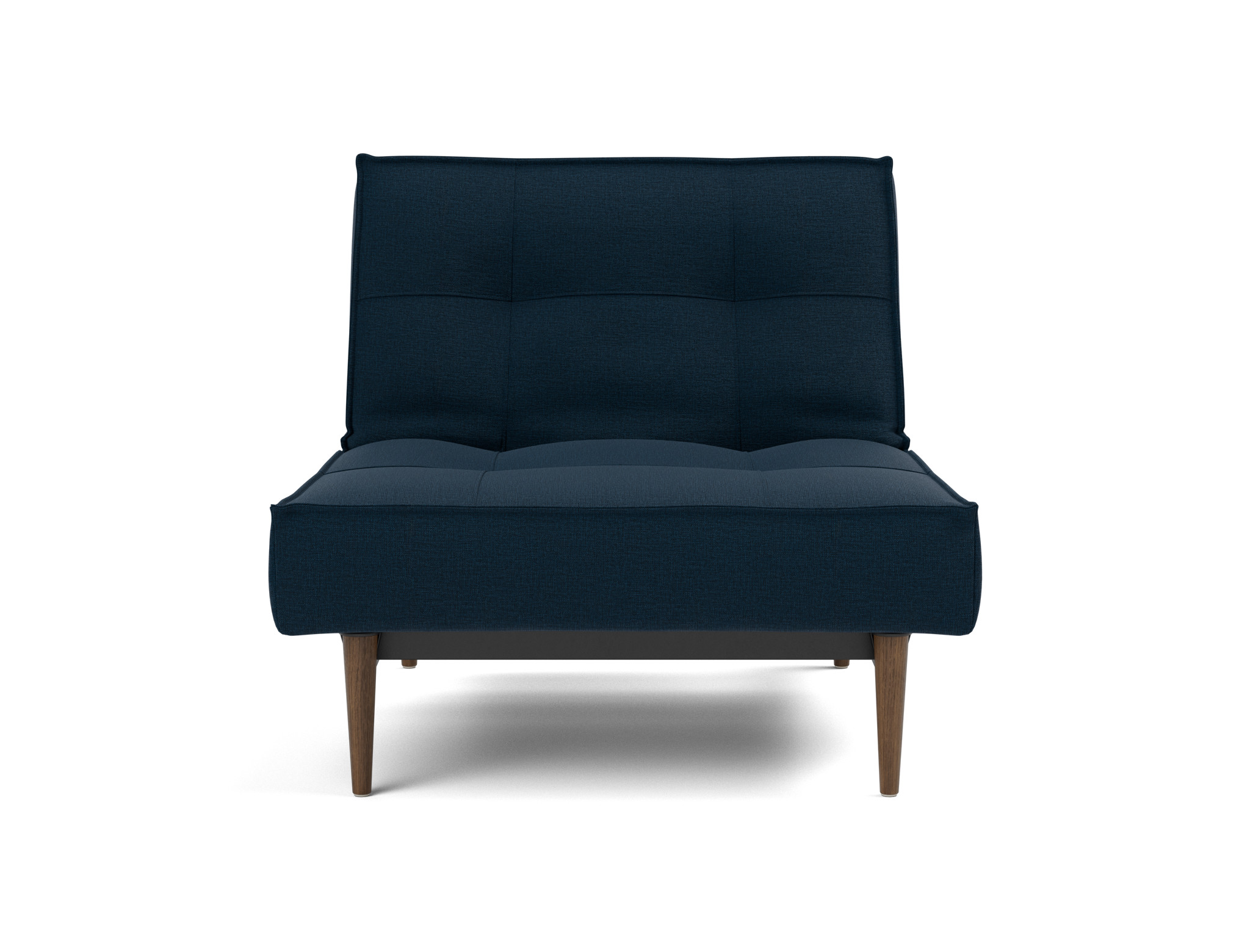 Sessel Splitback Flachgewebe Mixed Dance 528-Blue Beine Styletto Eiche dunkel