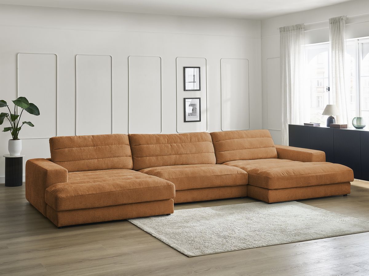 Bobochic Sierra Wohnlandschaft Strukturstoff Orange