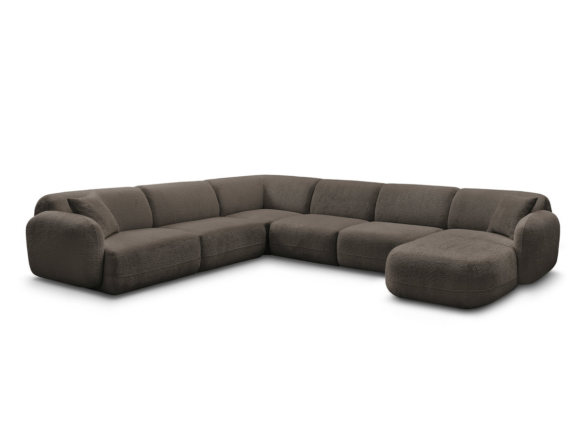 Bobochic Anda Wohnlandschaft Chenille Braun Ecke links