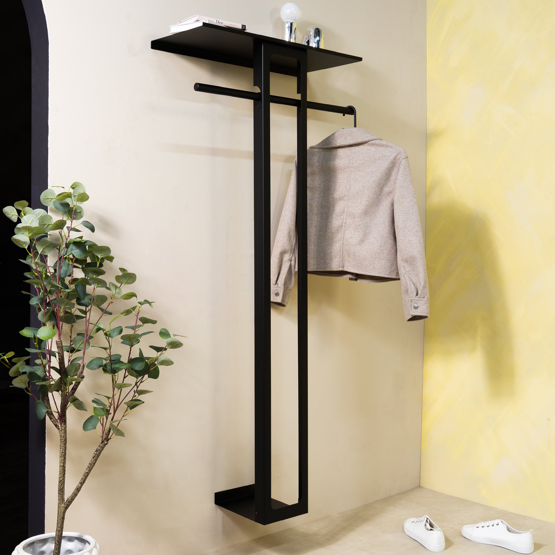 Spinder Design Wandgarderobe Luno Large 70 Schwarz