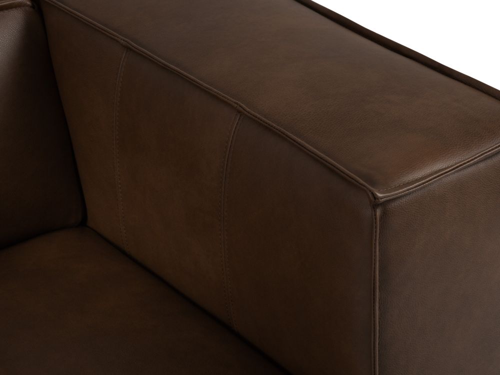 Cosmopolitan Design Sofa Turin 3-Sitzer Leder Granada Dunkelbraun