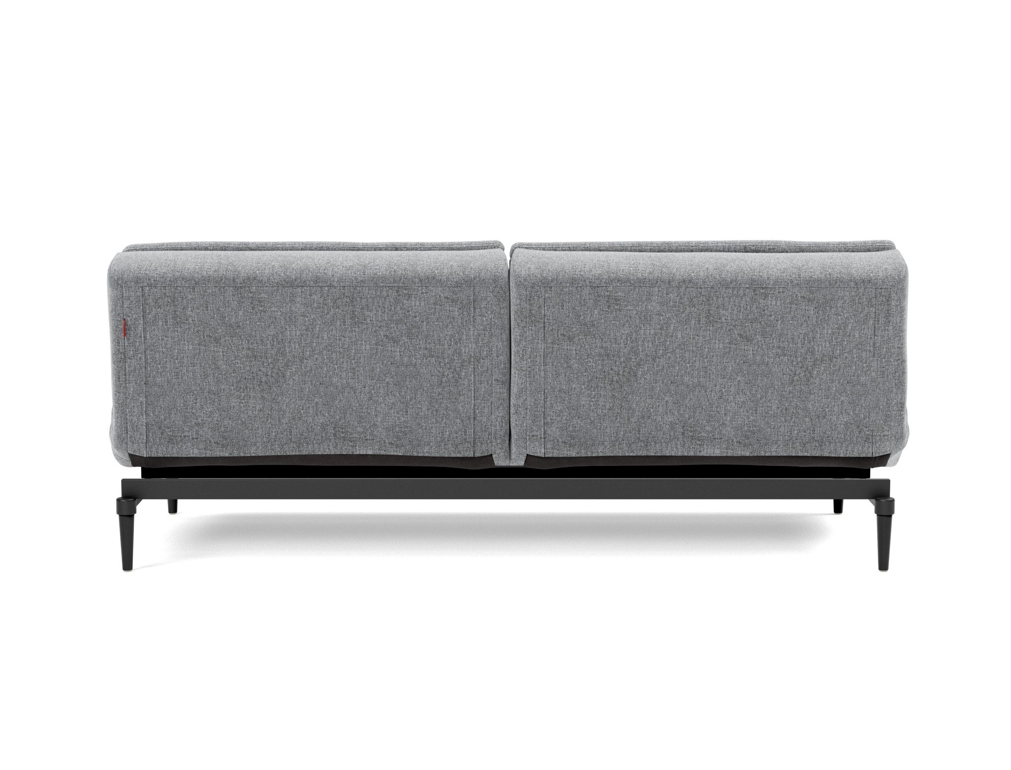 Schlafsofa Dublexo Strukturierter Stoff Twist 565-Granite Beine Styletto Eiche schwarz