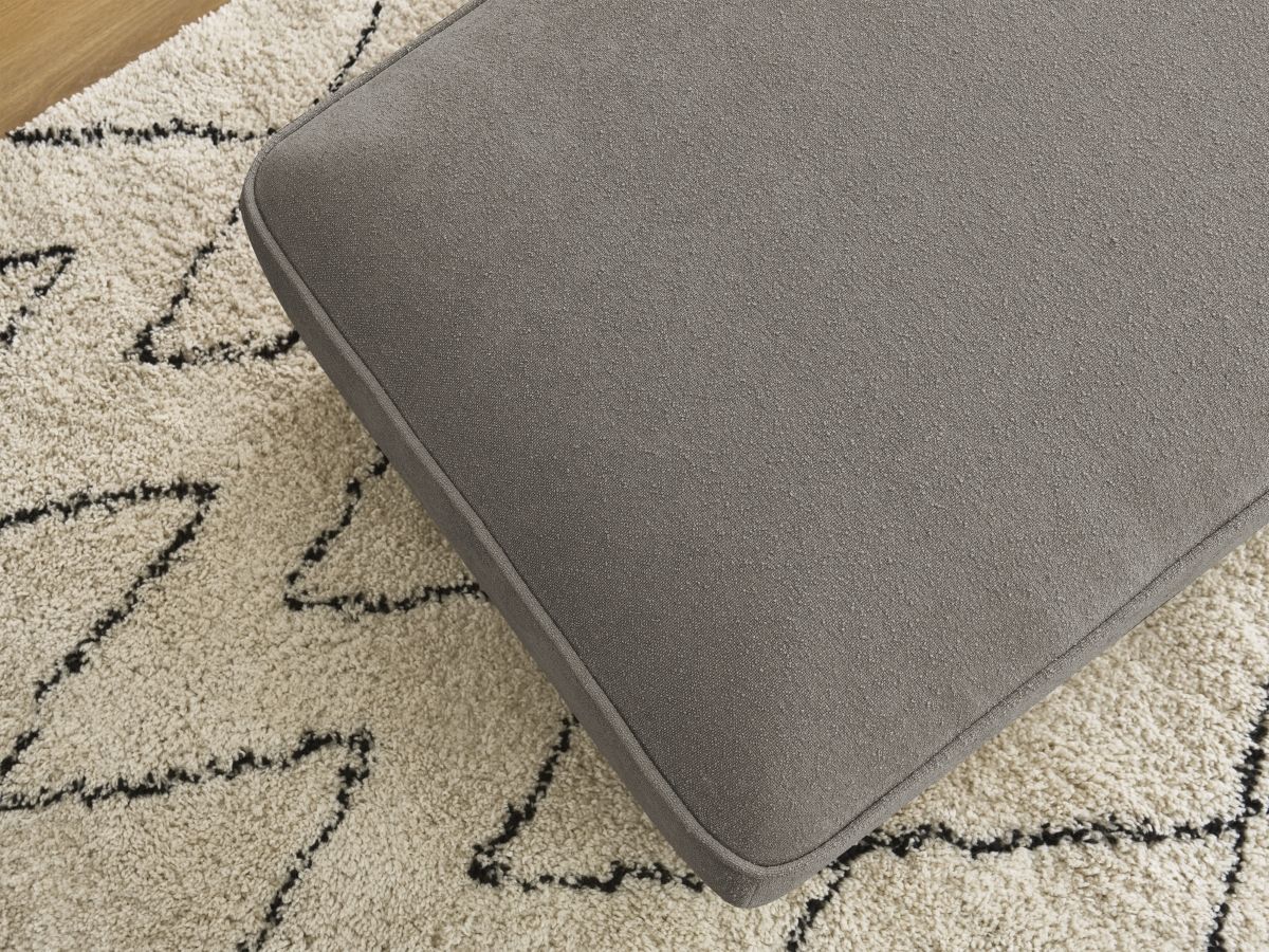 Bobochic Zephyr Pouf Strukturstoff Taupe