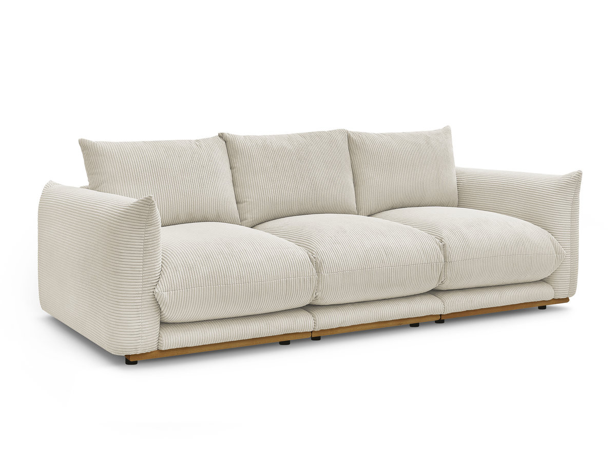 Bobochic Ernest Sofa 3-Sitzer 266 × 106 cm Cordsamt Beige